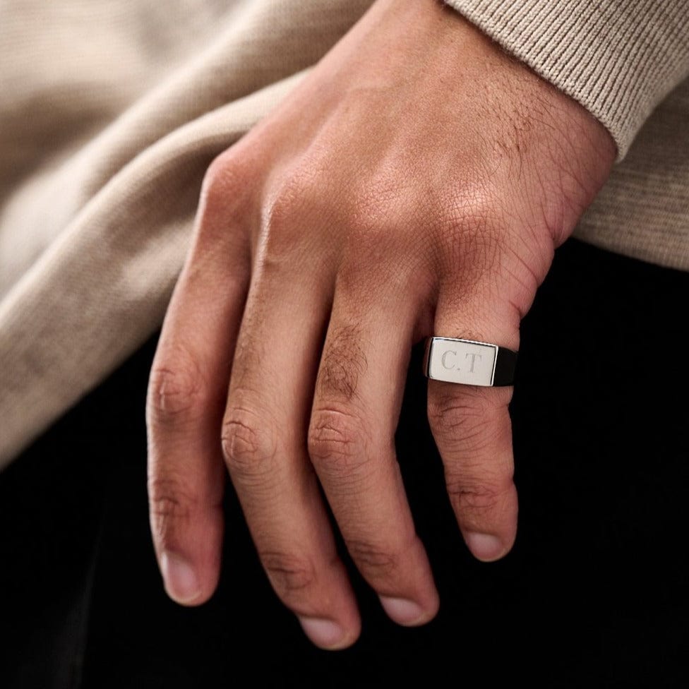 Chunky Signet Ring - Silver
