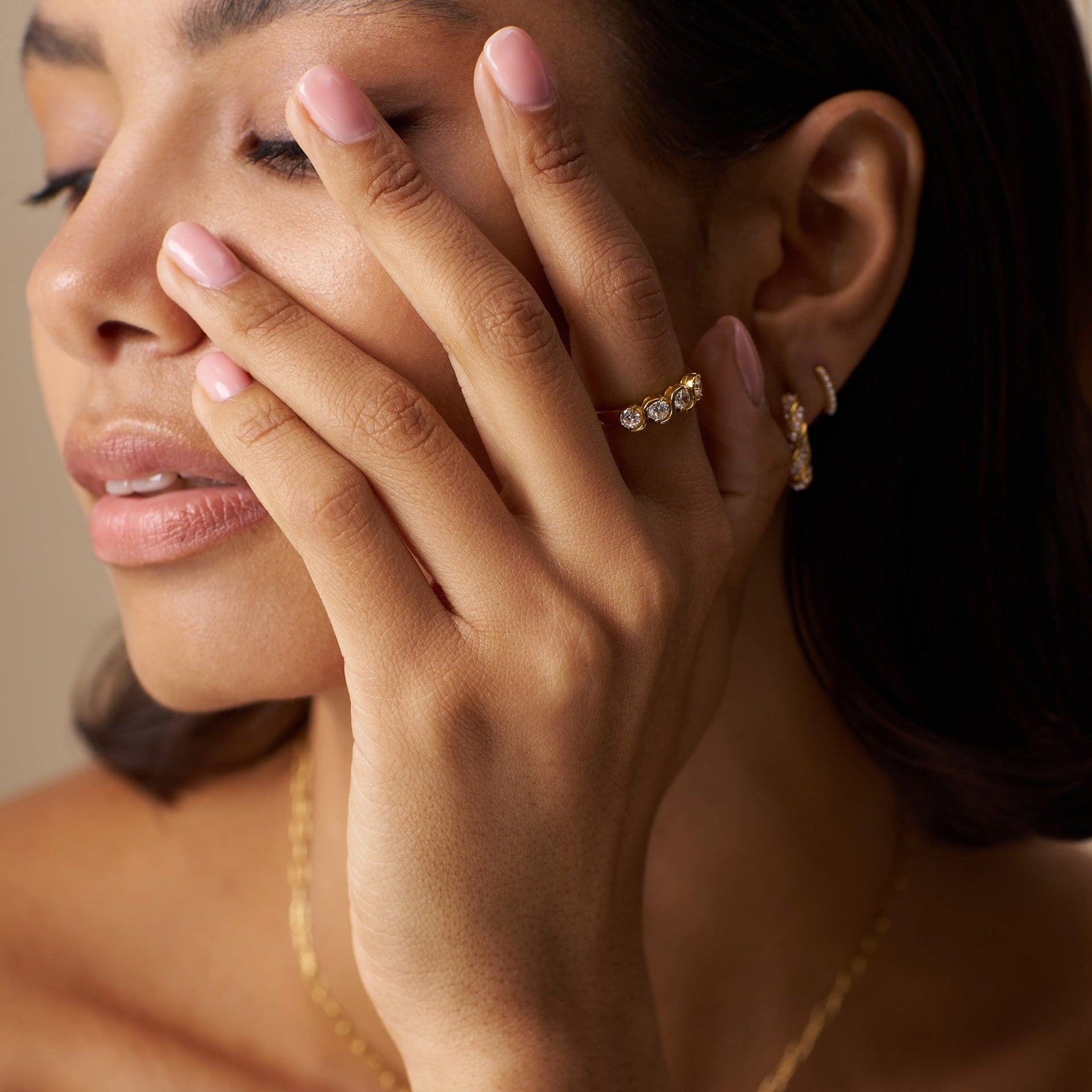 Crystal Set Wave Ring