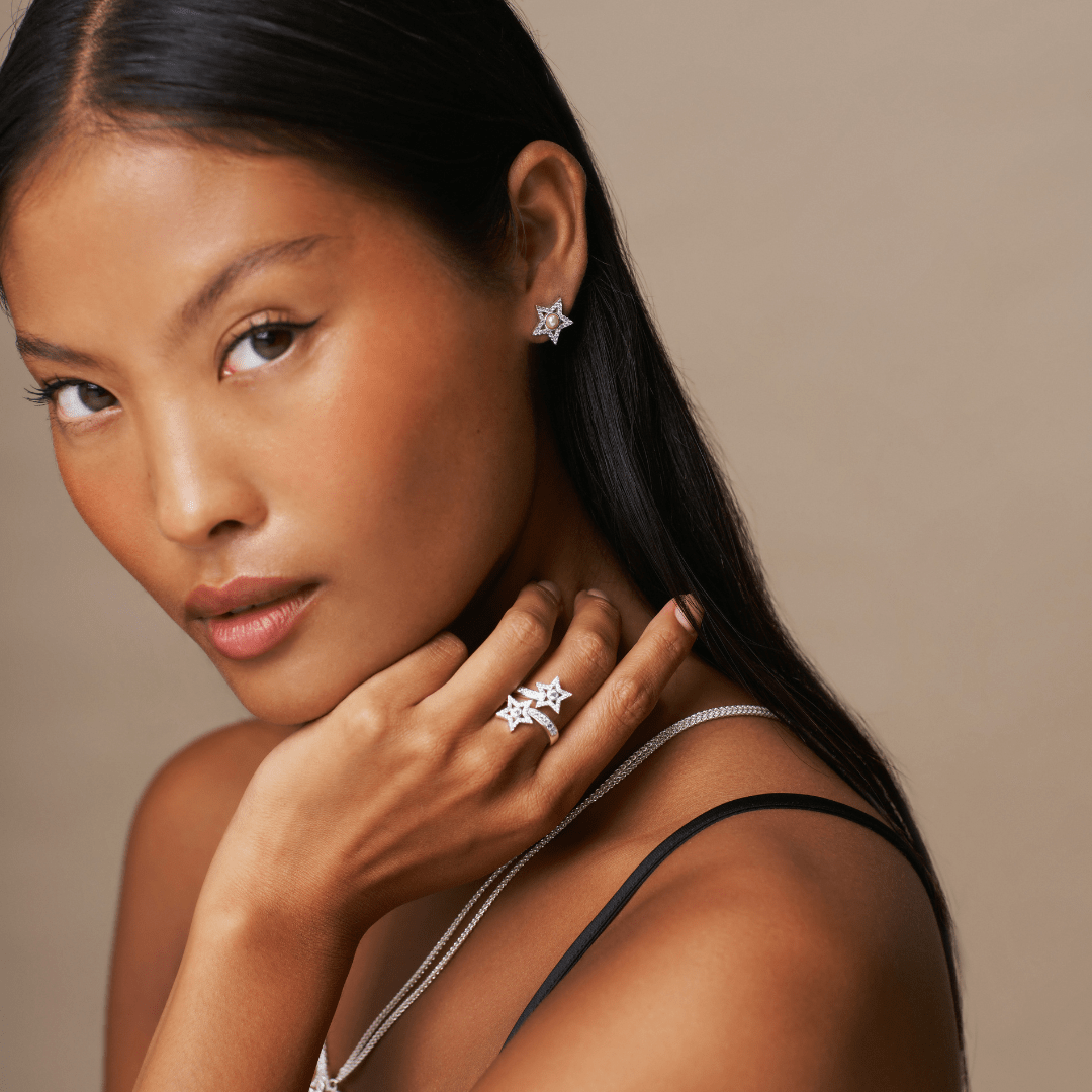 Crystal Star Stud Earrings