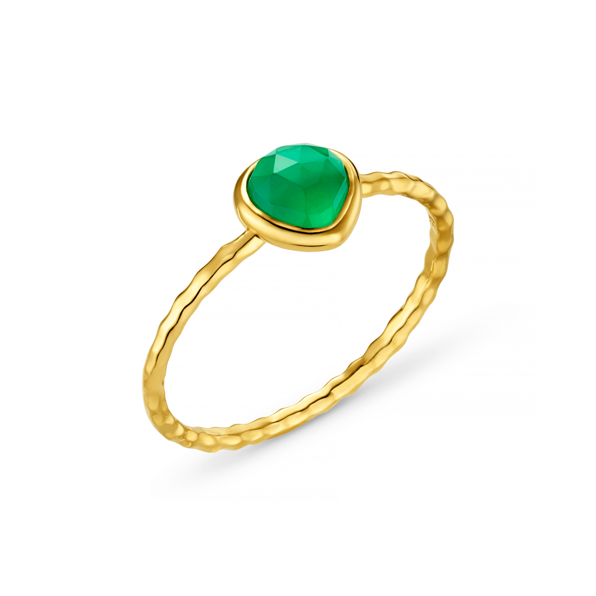 LUXE Green Onyx Teardrop Ring