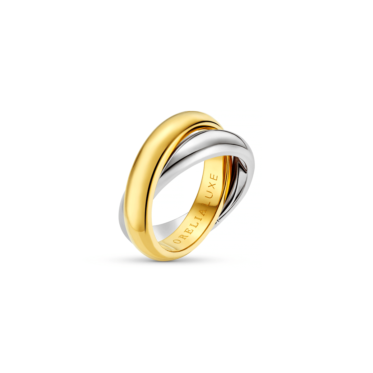 LUXE Mixed Plate Interlocking Ring