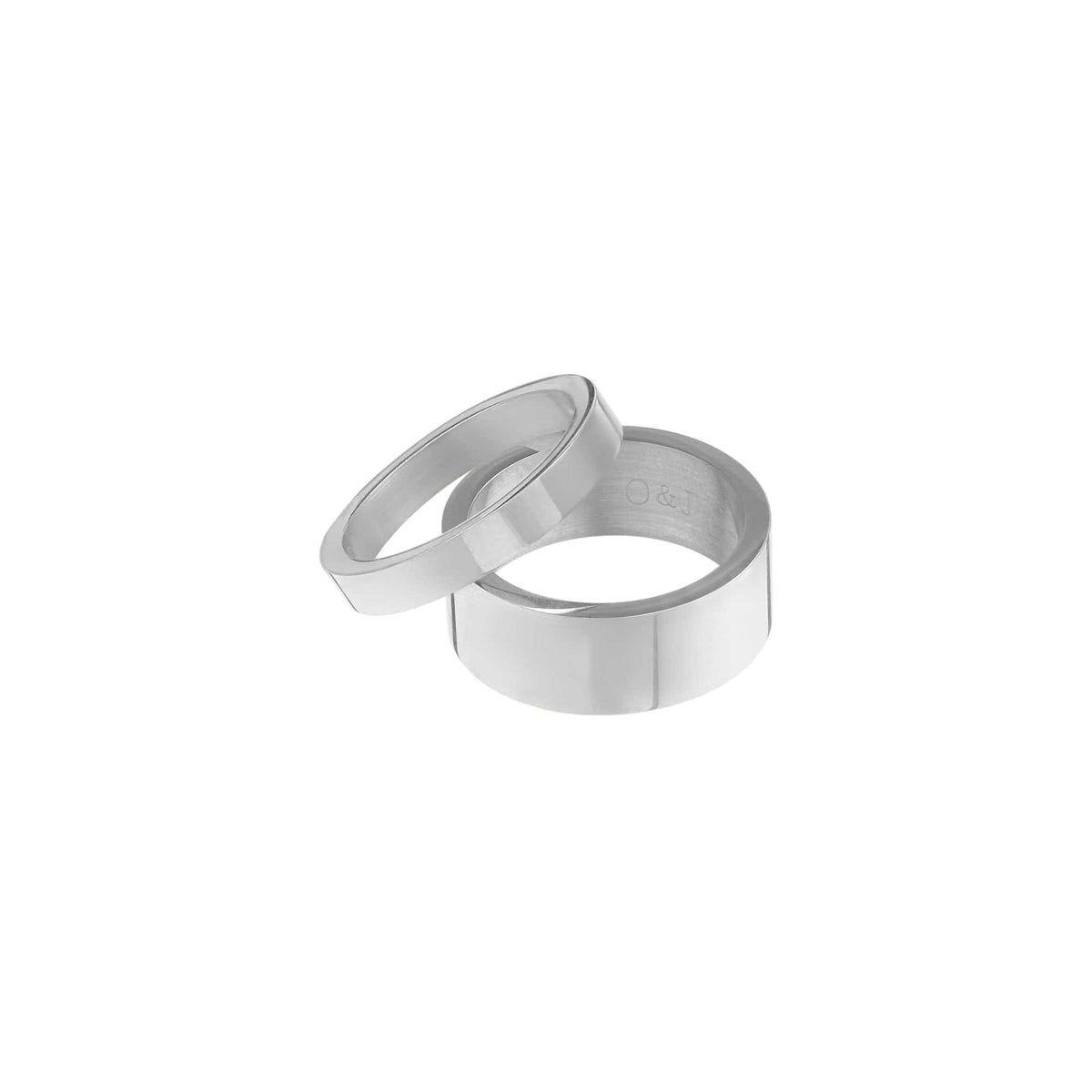 Metal Stacking Ring Set - Silver