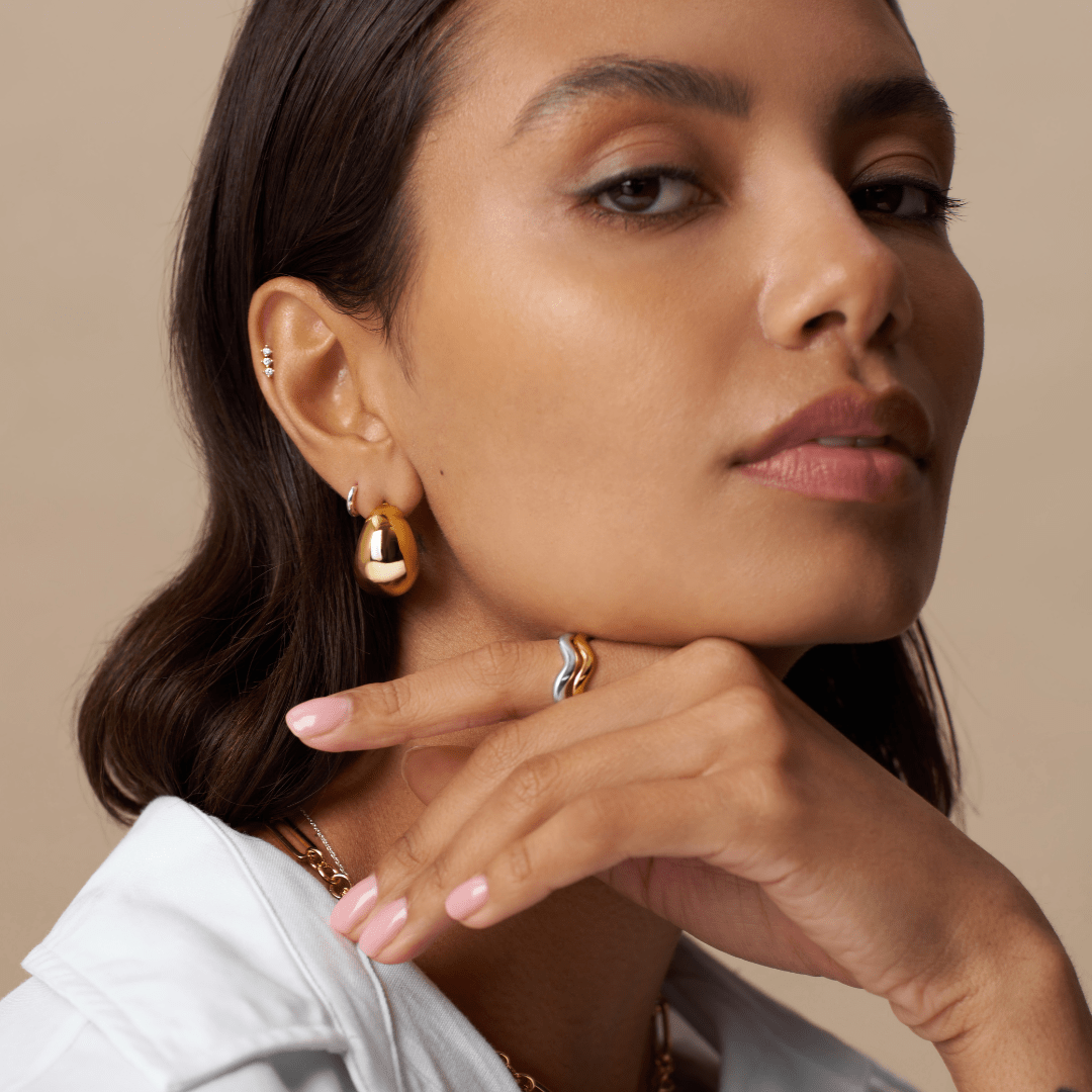 Mixed Plate Wave Ring Stacking Set