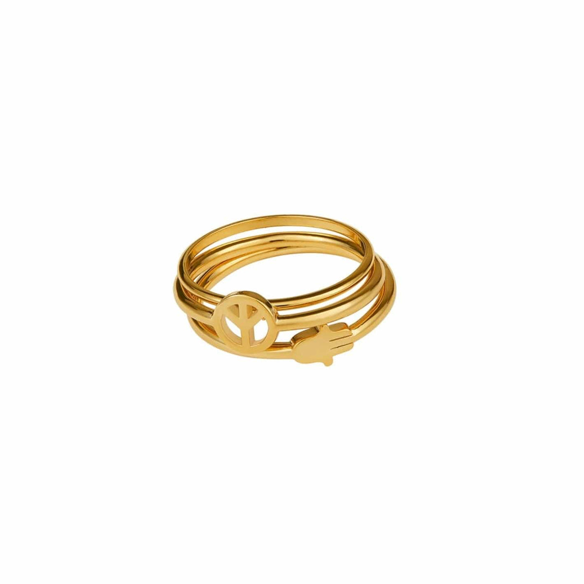 Spiritual Charm Ring Stacking Set