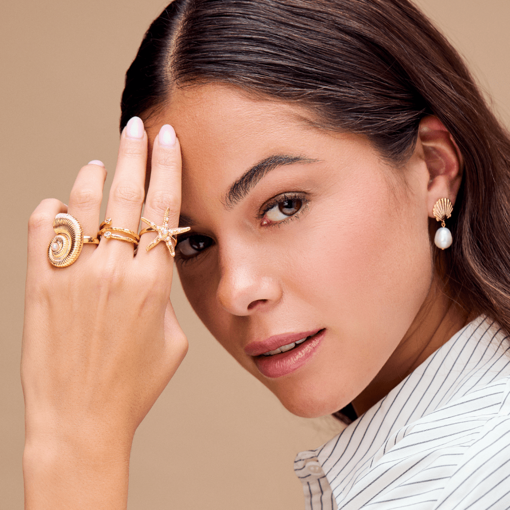 Statement Embellished Starfish Ring