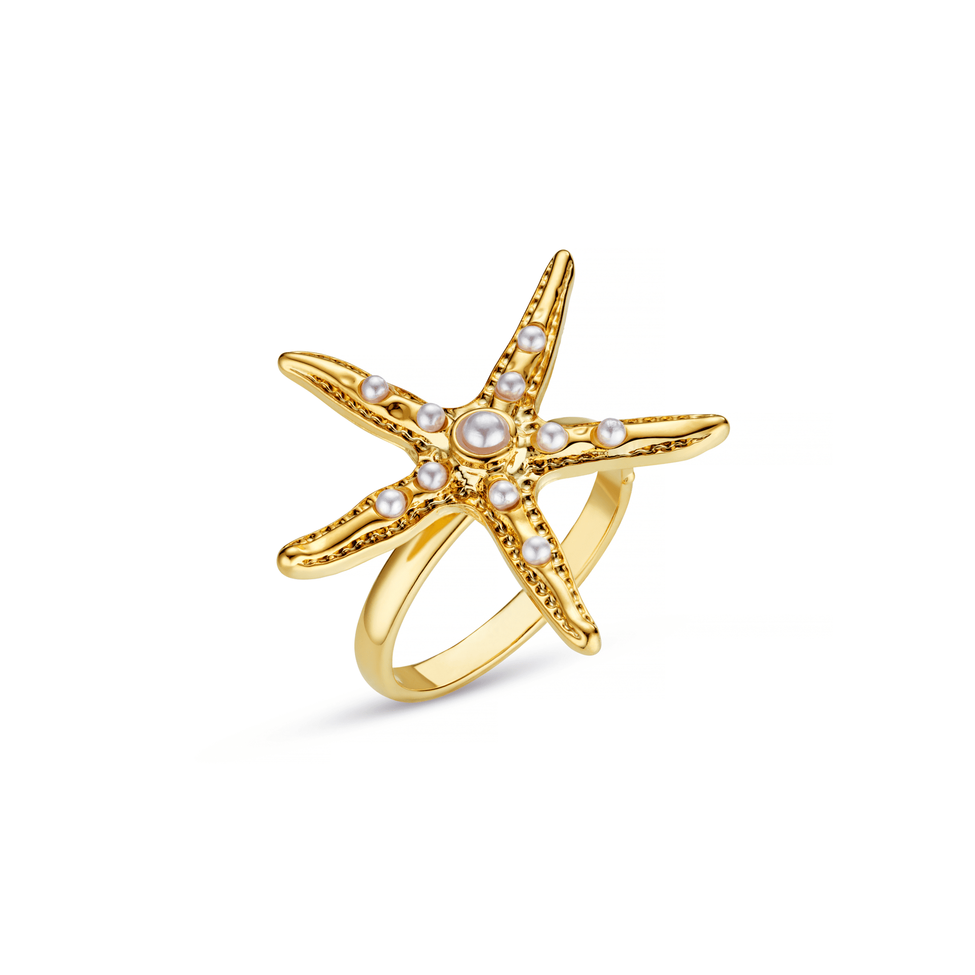 Statement Embellished Starfish Ring