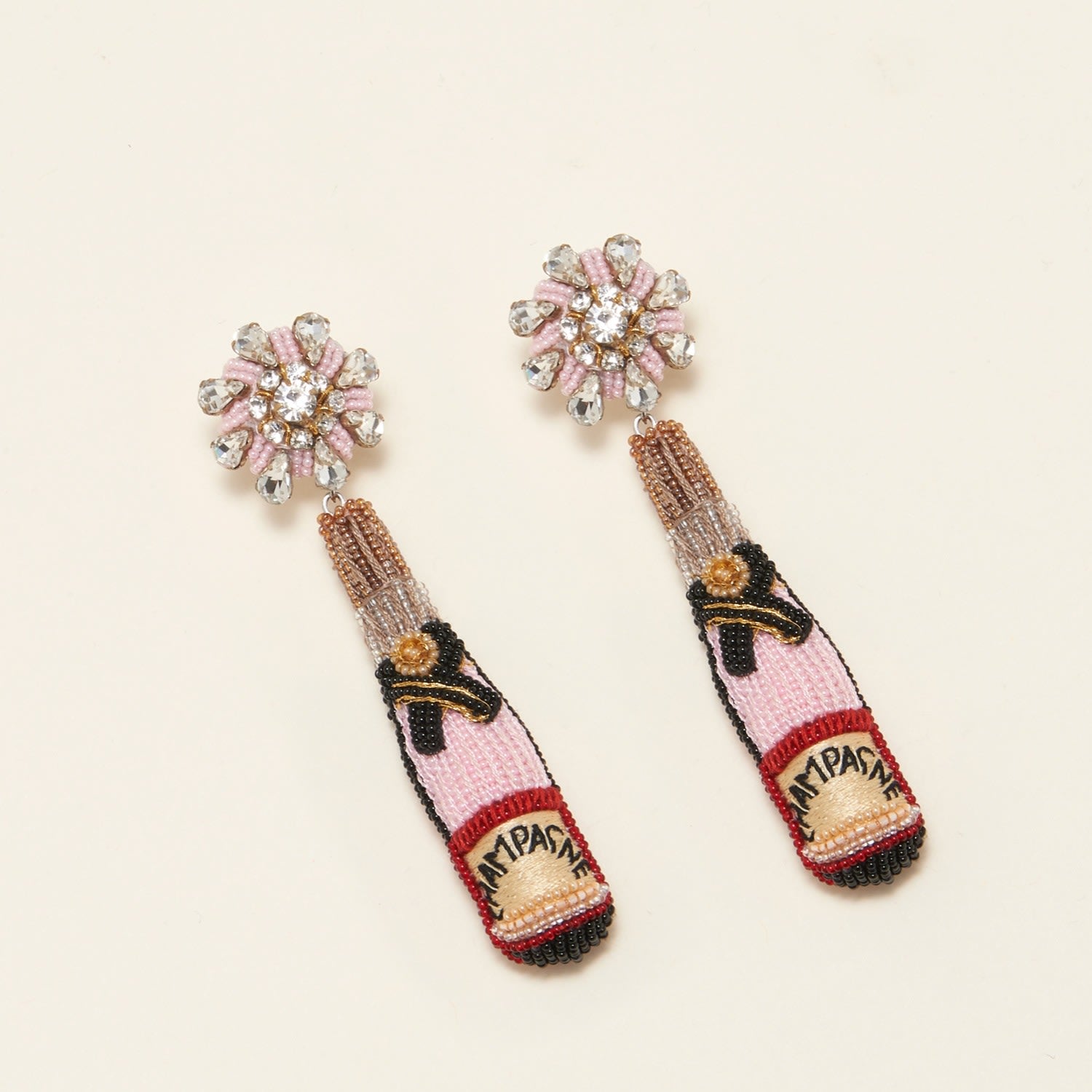 Rose Champagne Earrings Blush