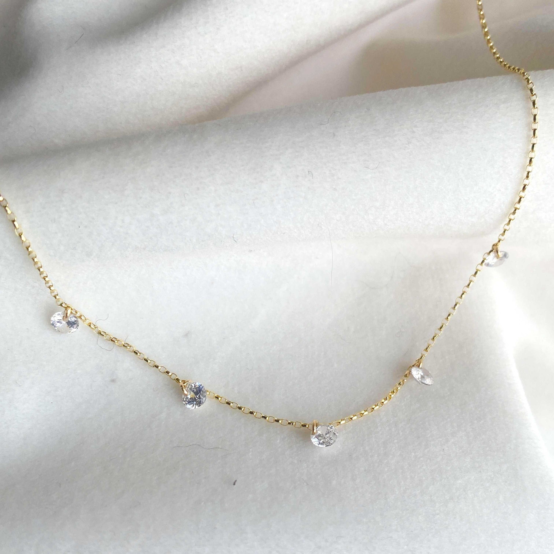 Naked Diamond Station Necklace