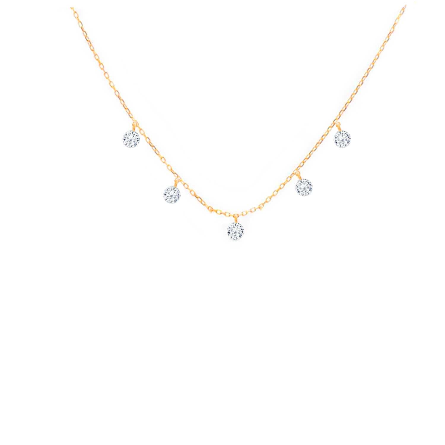 Naked Diamond Station Necklace
