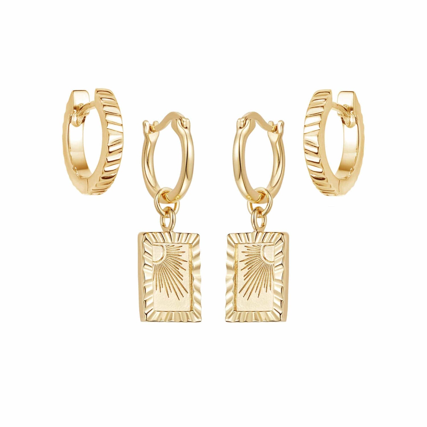 rising-sun-and-huggie-earring-set-18ct-gold-plated-daisy-london