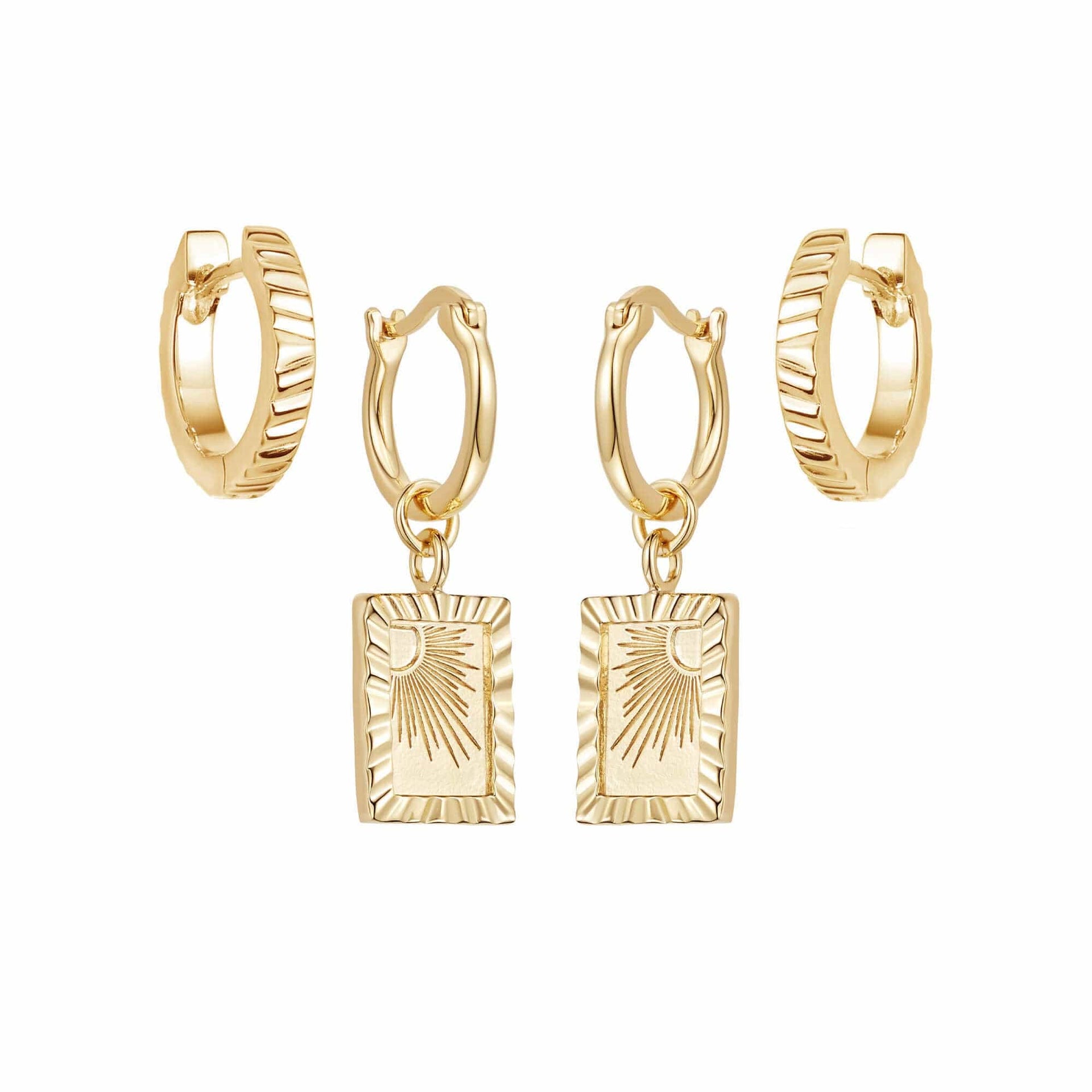 rising-sun-and-huggie-earring-set-18ct-gold-plated-daisy-london