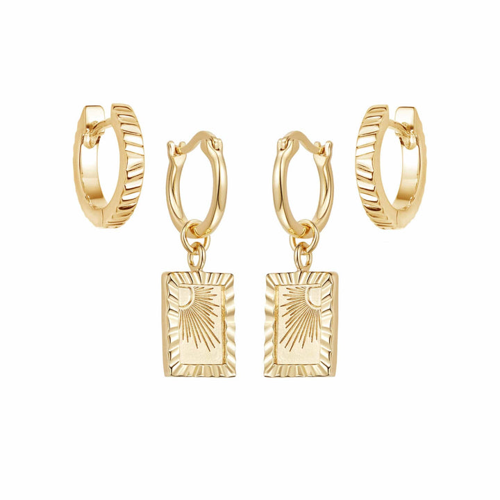 rising-sun-and-huggie-earring-set-18ct-gold-plated-daisy-london