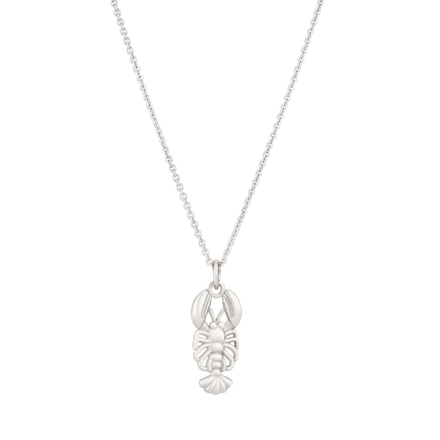 Sterling Silver Lobster Charm Necklace