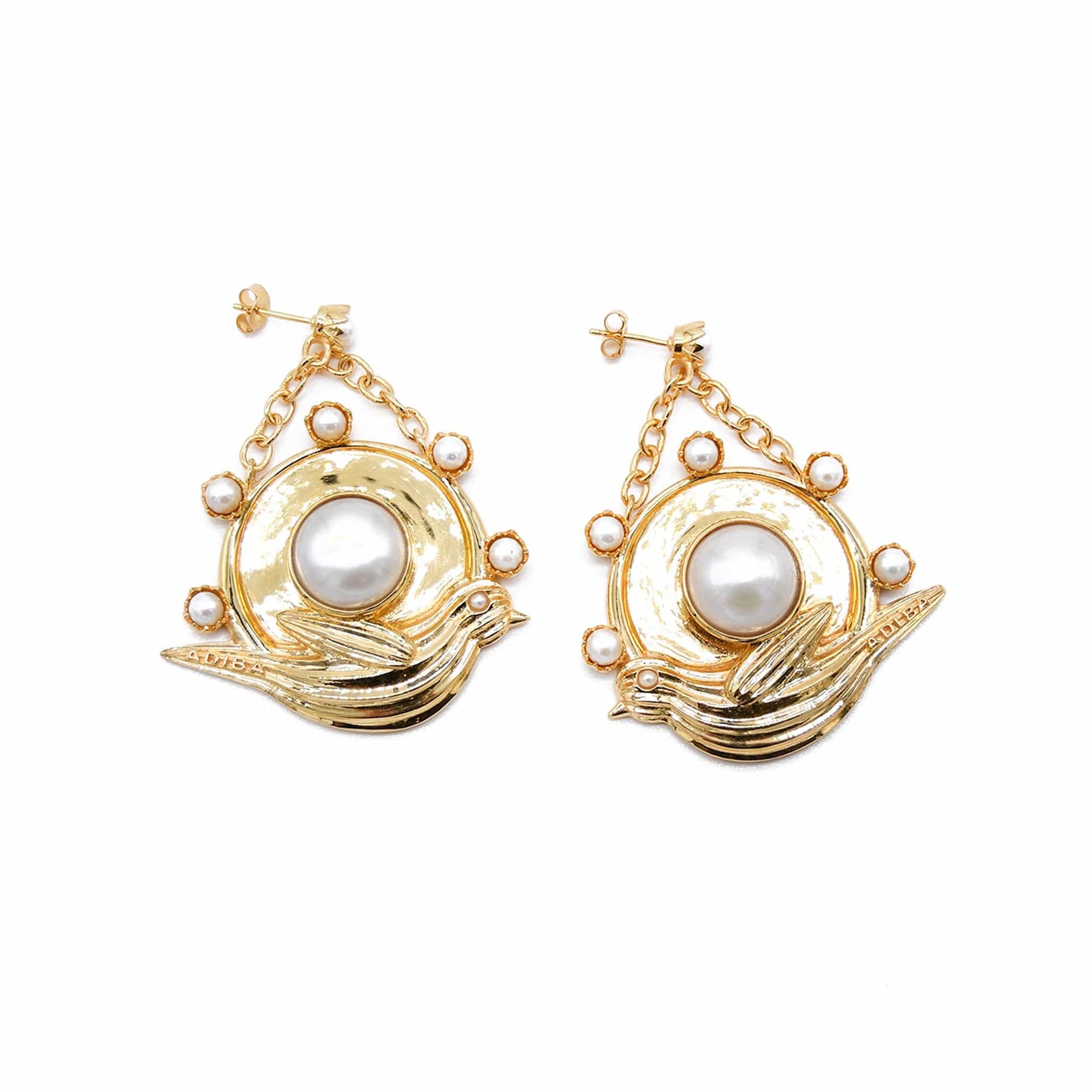 Robin Pearls Gold Vermeil Earrings