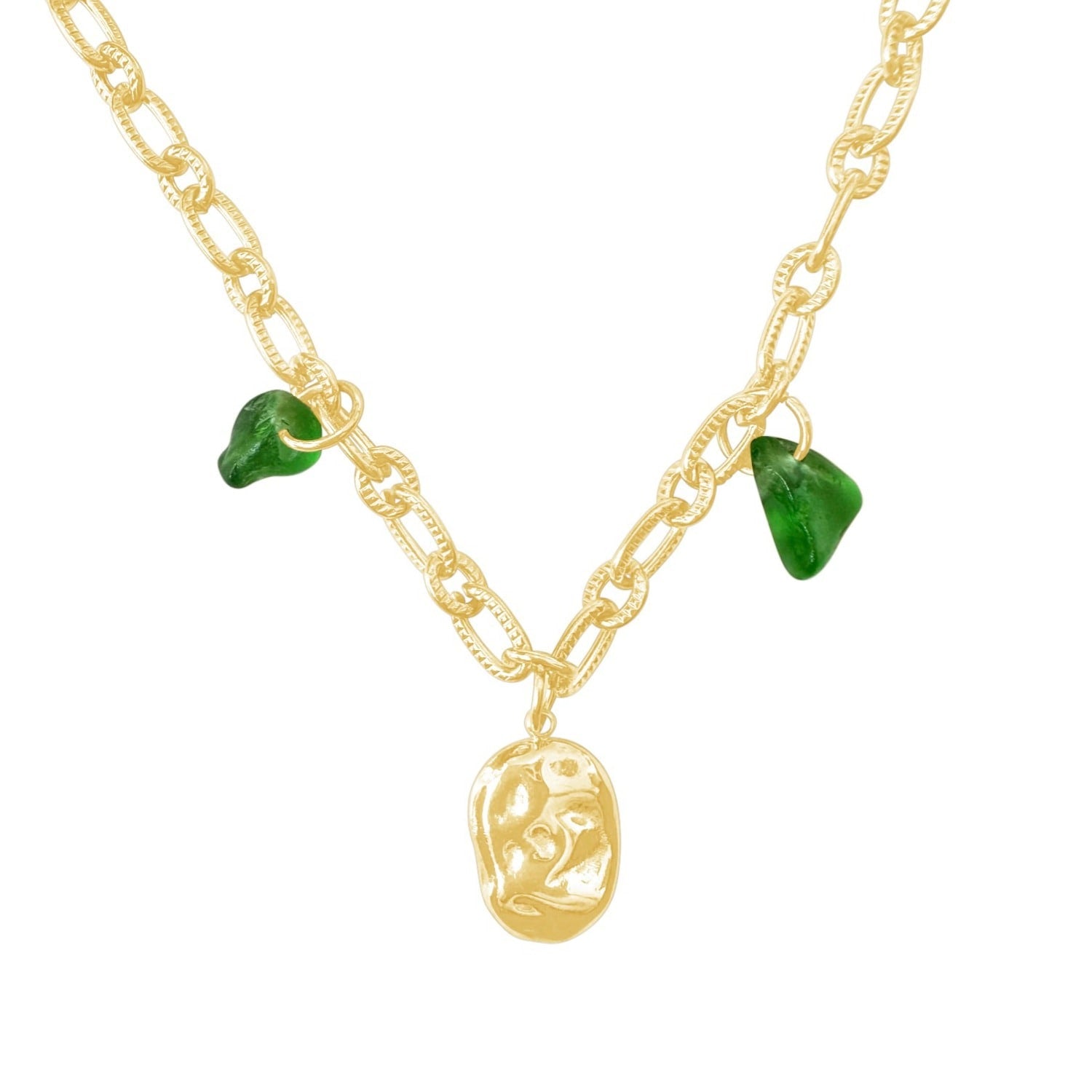 Rocky Bracelet Green Sea Glass