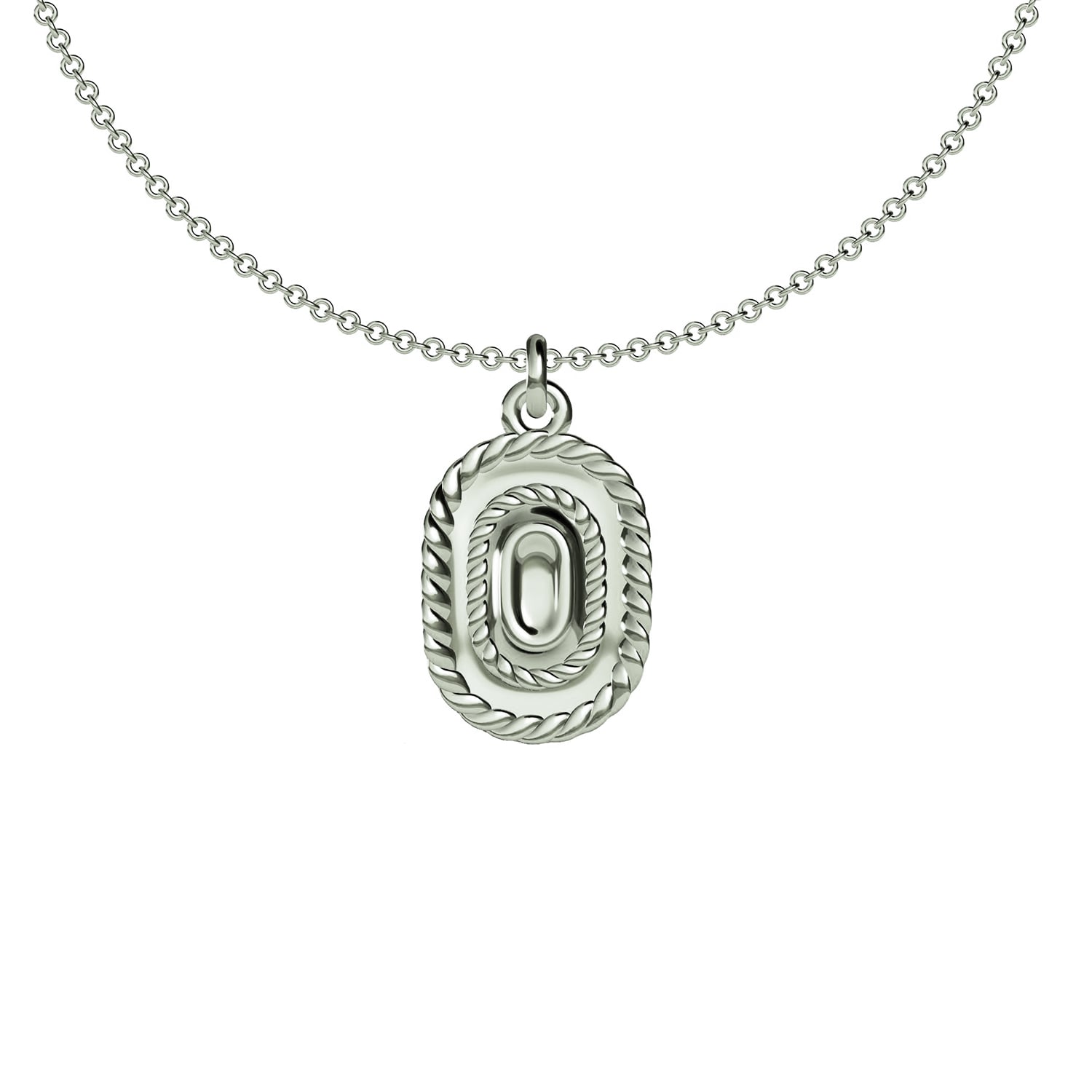 Rodeo Cowboy Hat Silver Pendant Necklace
