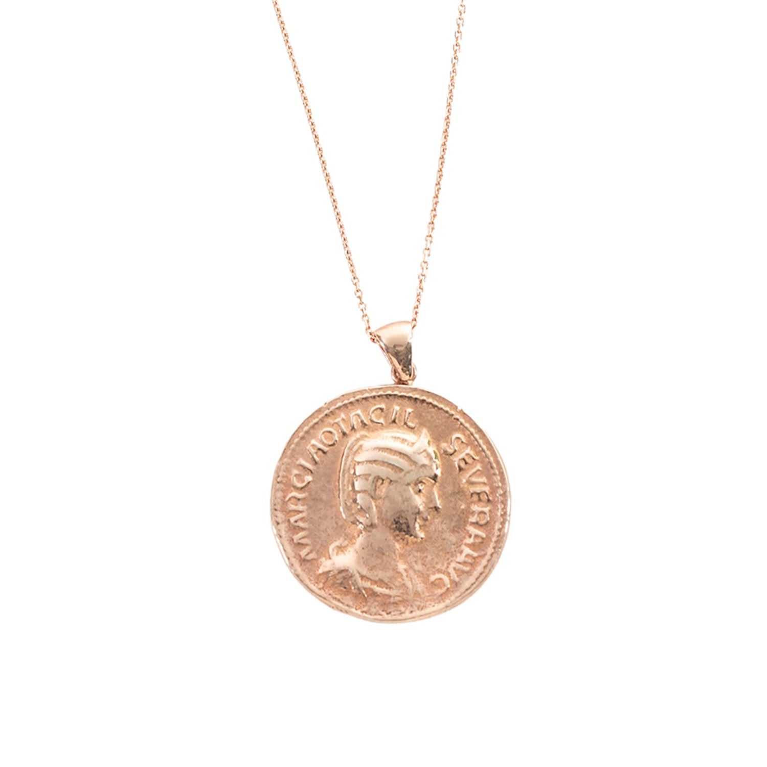 Roman Imperial Coins Of Otacilia Severa Vintage Charm Silver Necklace