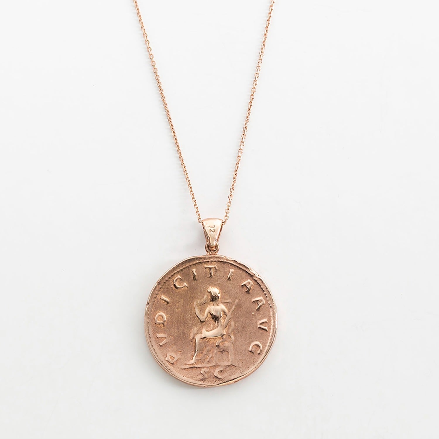 Roman Imperial Coins Of Otacilia Severa Vintage Charm Silver Necklace
