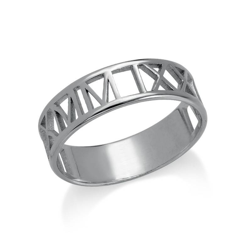 Anniversary Date Rings - Roman Numeral Ring