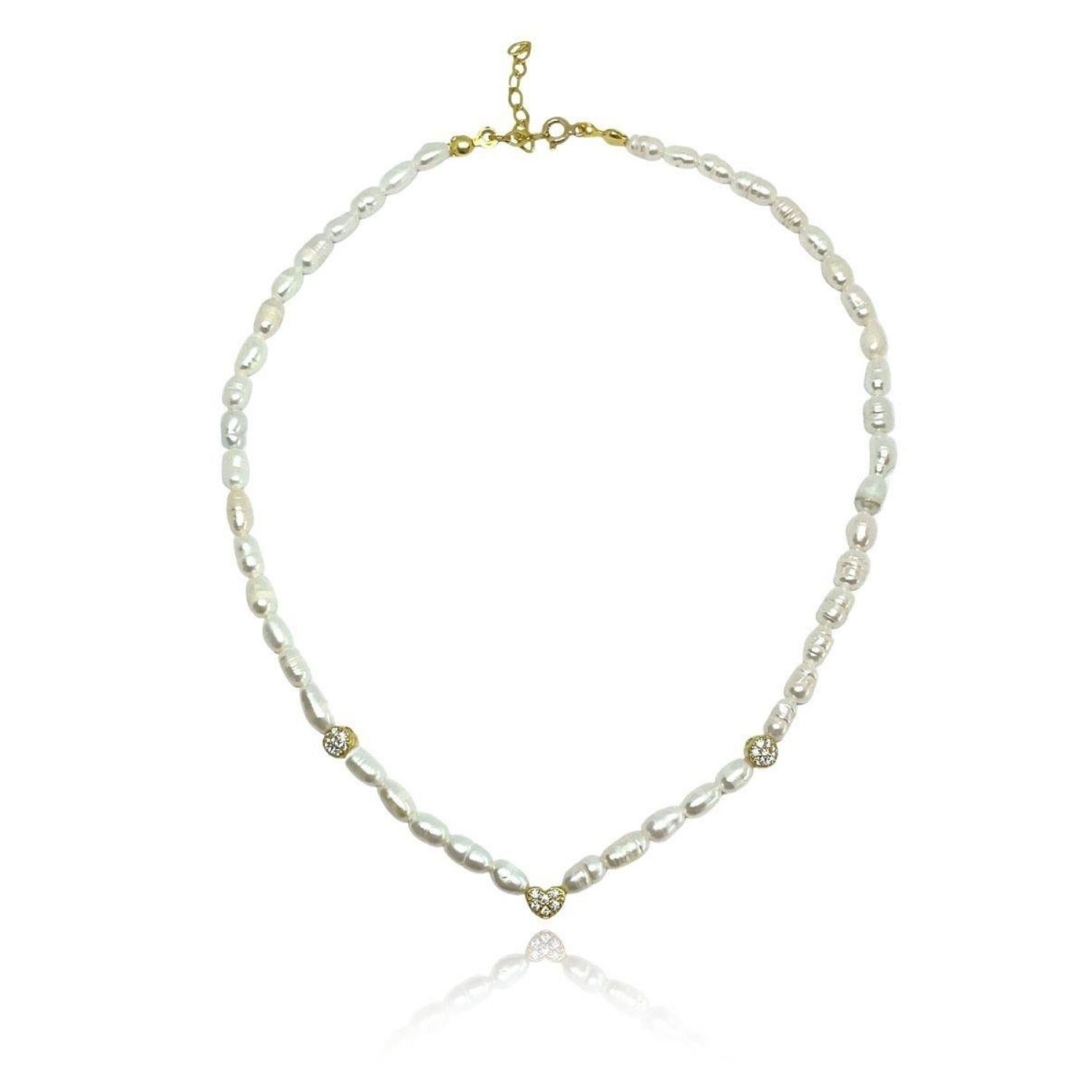 Romes Heart Pearl Necklace