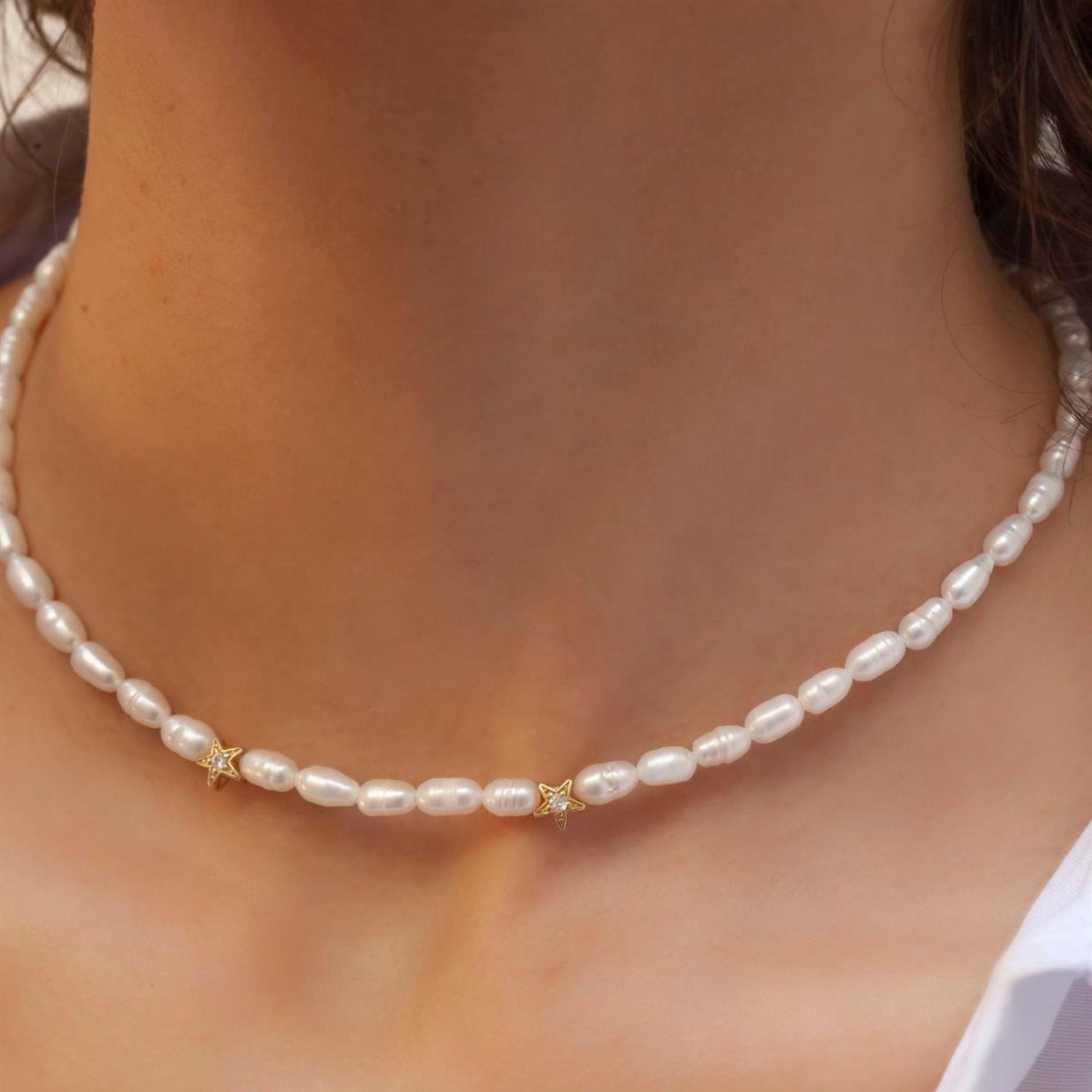 Rometta Star Pearl Necklace