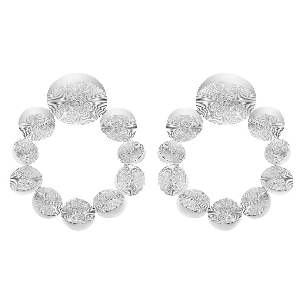 Earrings Moon Cycle - Silver