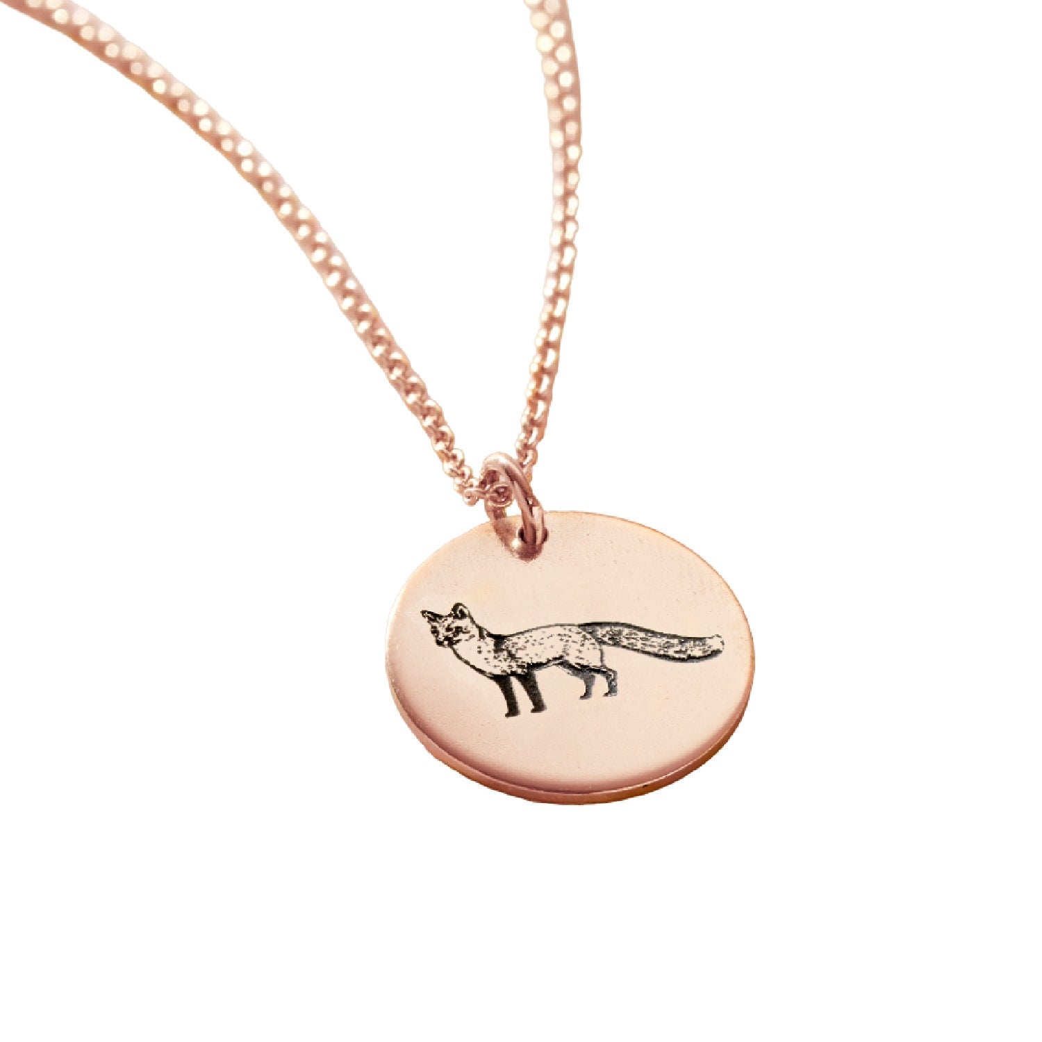 Rose Gold Plated Fox Spirit Animal Necklace