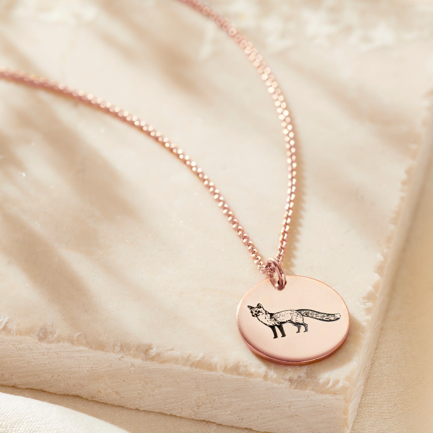 Rose Gold Plated Fox Spirit Animal Necklace