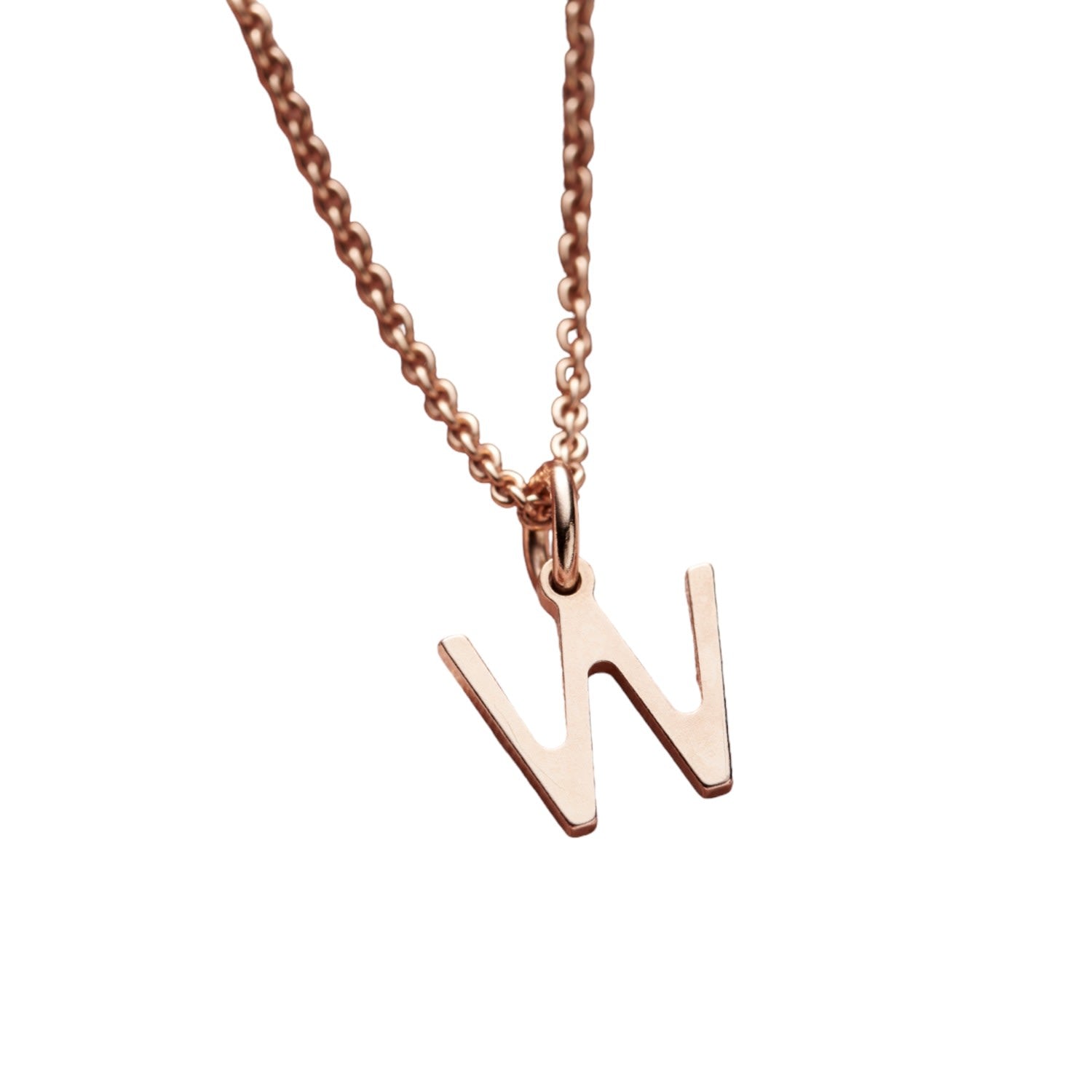 Rose Gold Plated Letter Initial Necklace