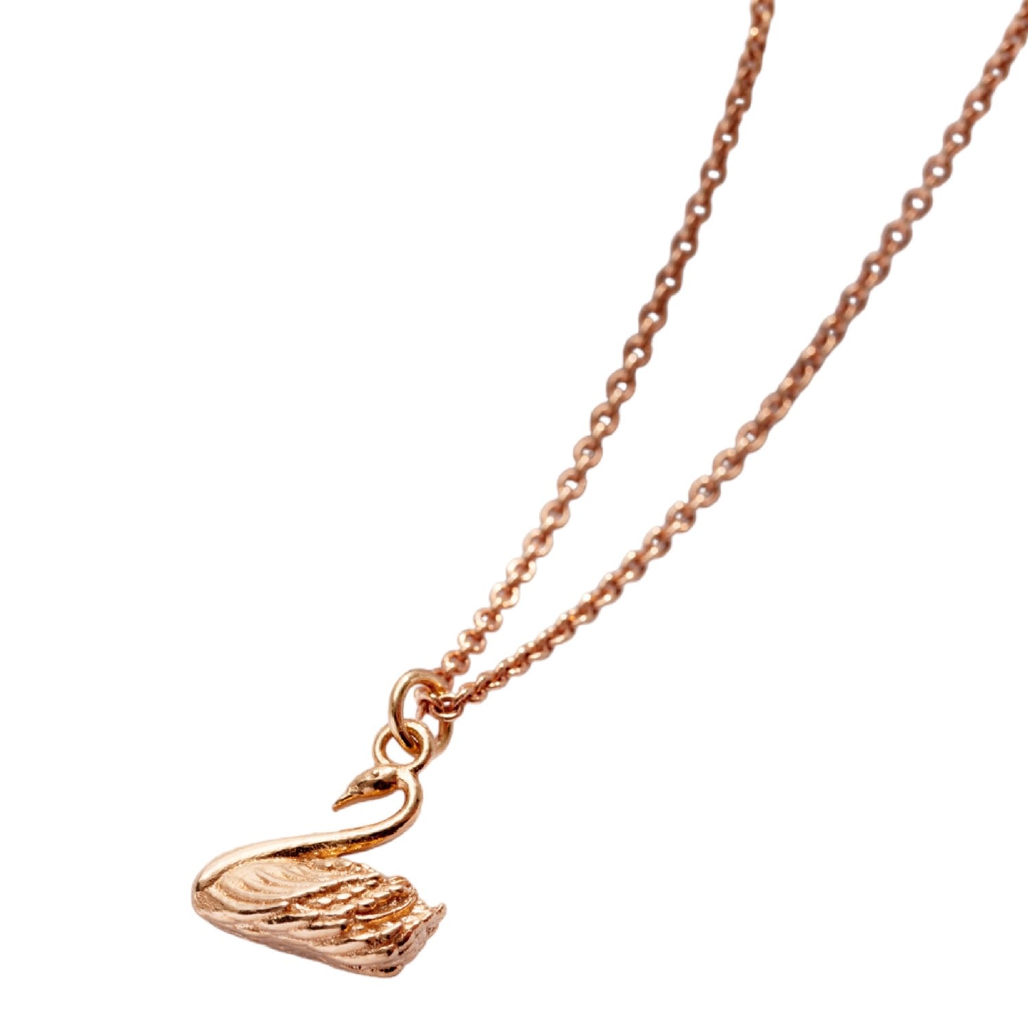 Rose Gold Plated Soulmate Swan Charm Necklace