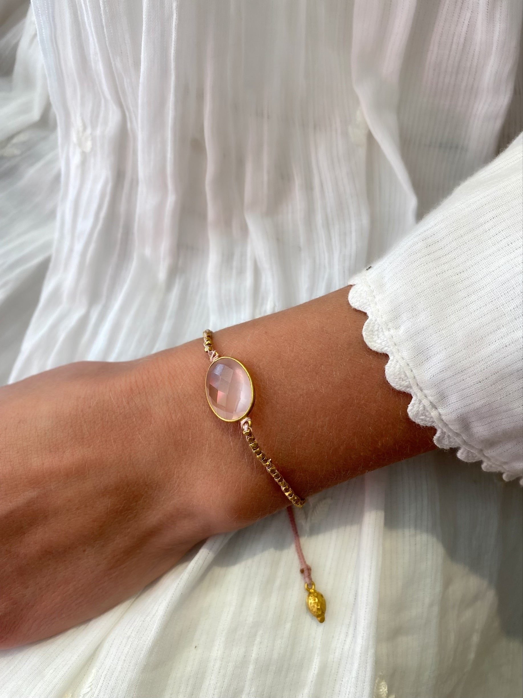 Rose Quartz Chakra Bracelet - Heart Chakra - Anahata