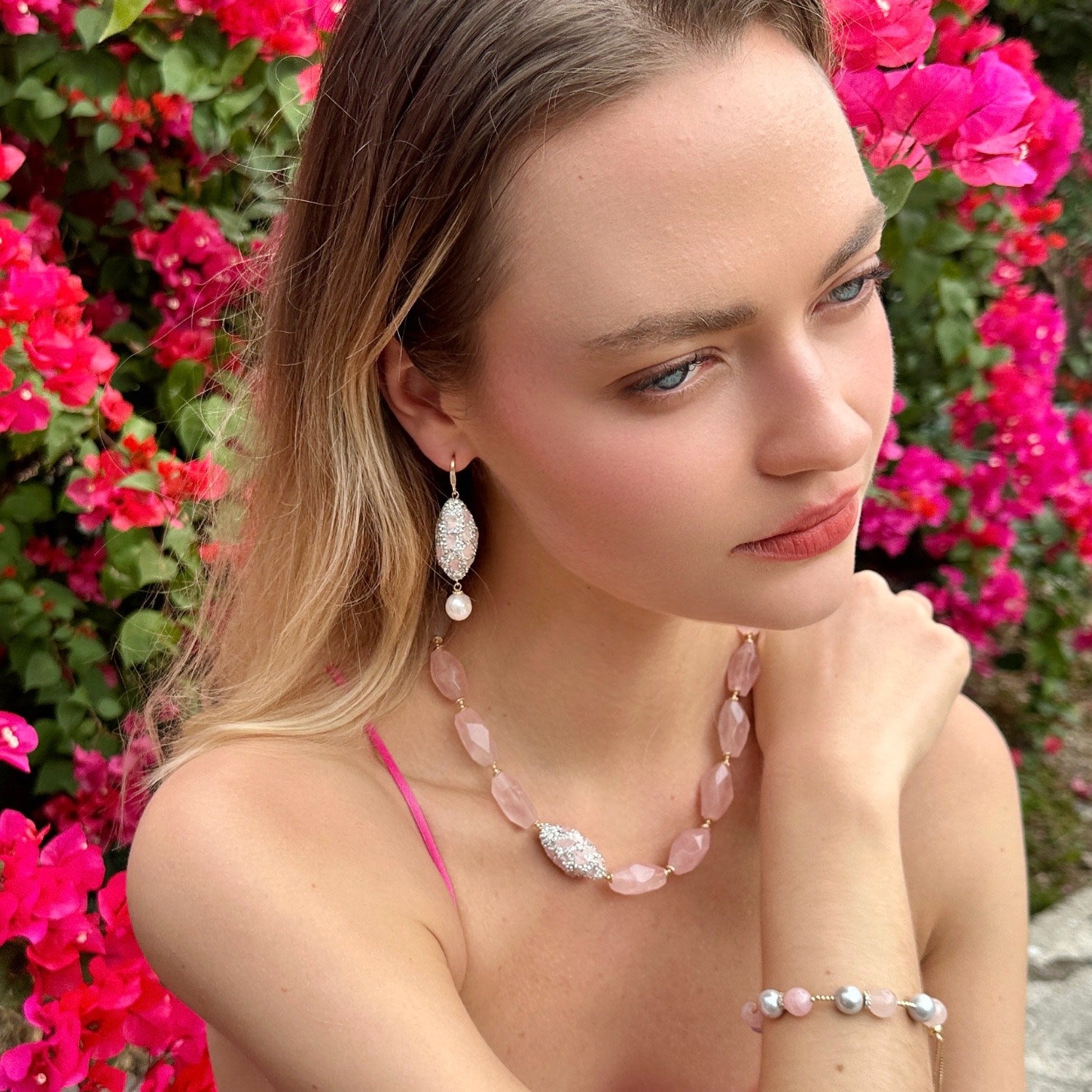 Rose Quartz Elegance Necklace