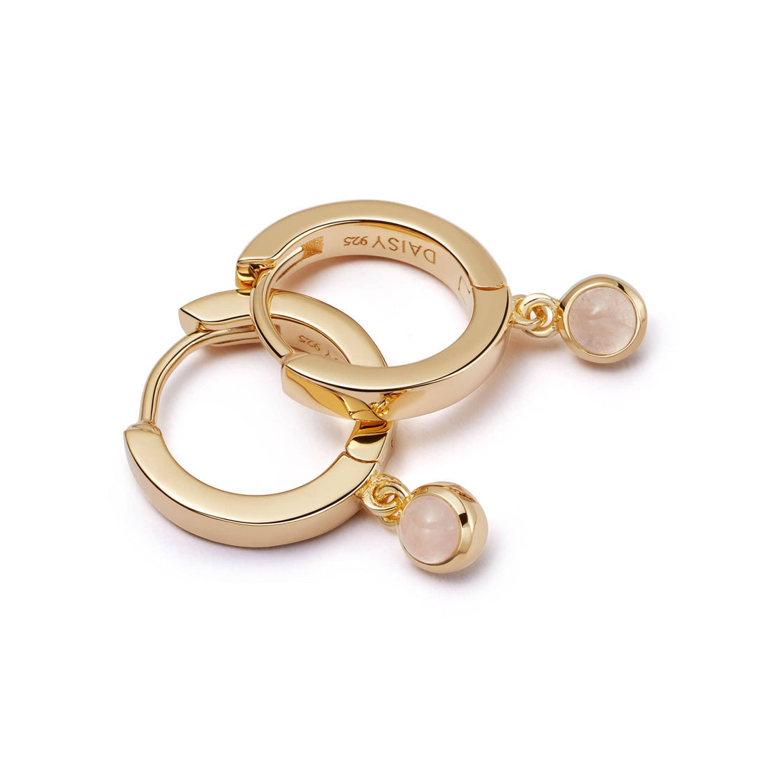 rose-quartz-healing-huggie-hoop-earrings-18ct-gold-plated-daisy-london