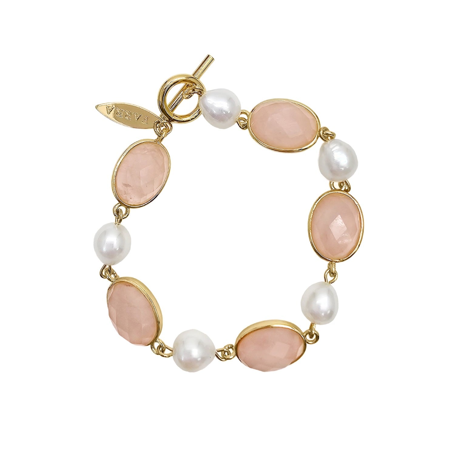 Rose Quartz With Freshwater Pearls Bracelet