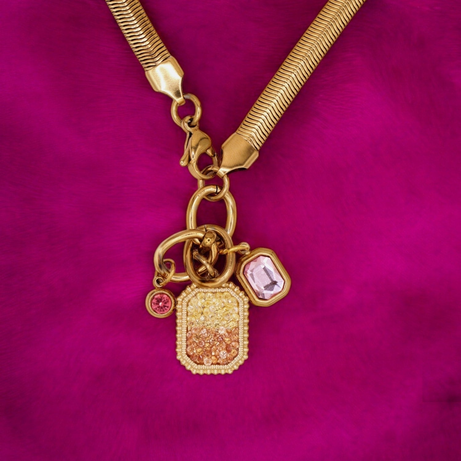 Rosé Sunshine Charm Necklace