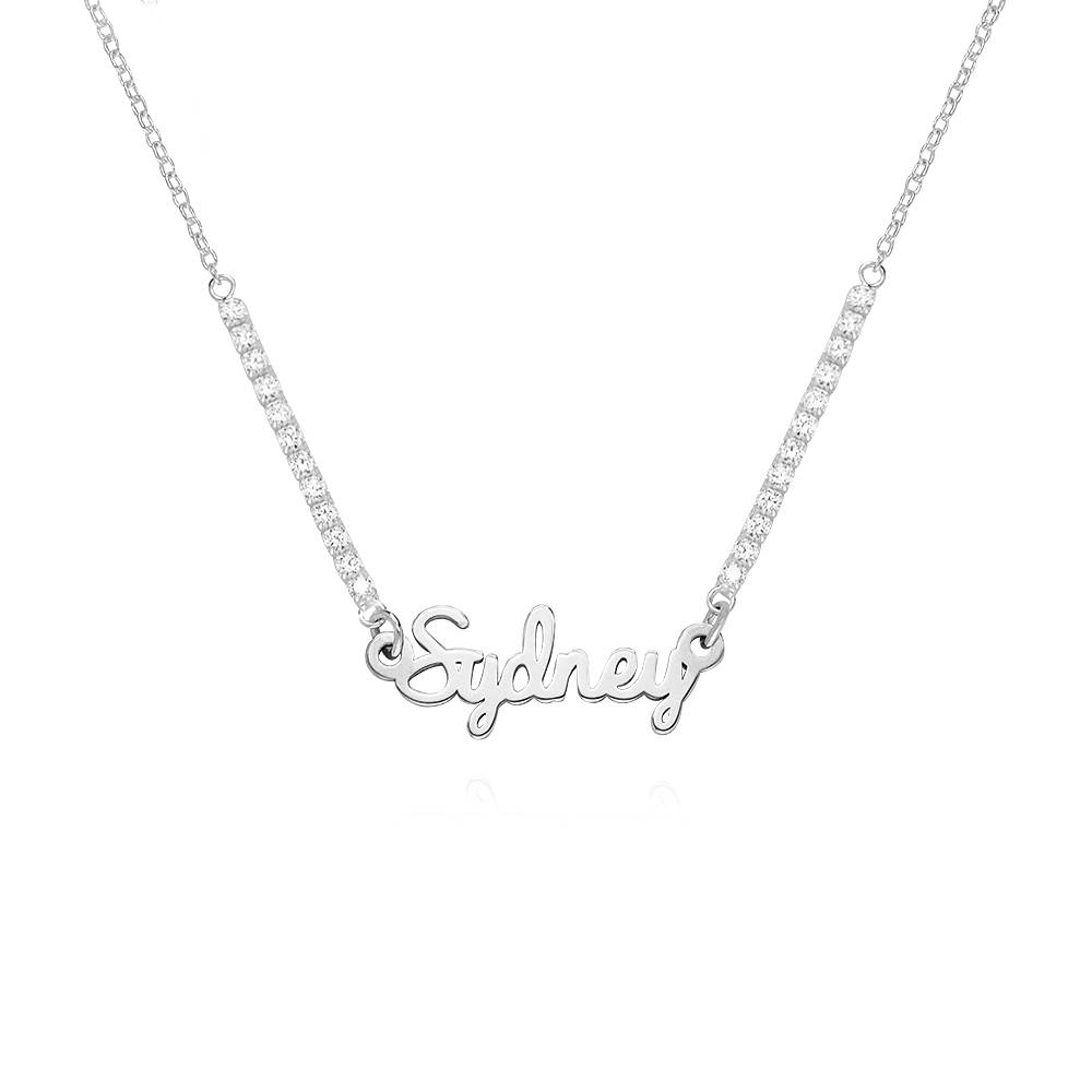 Rosie Tennis Name Necklace in Sterling Silver