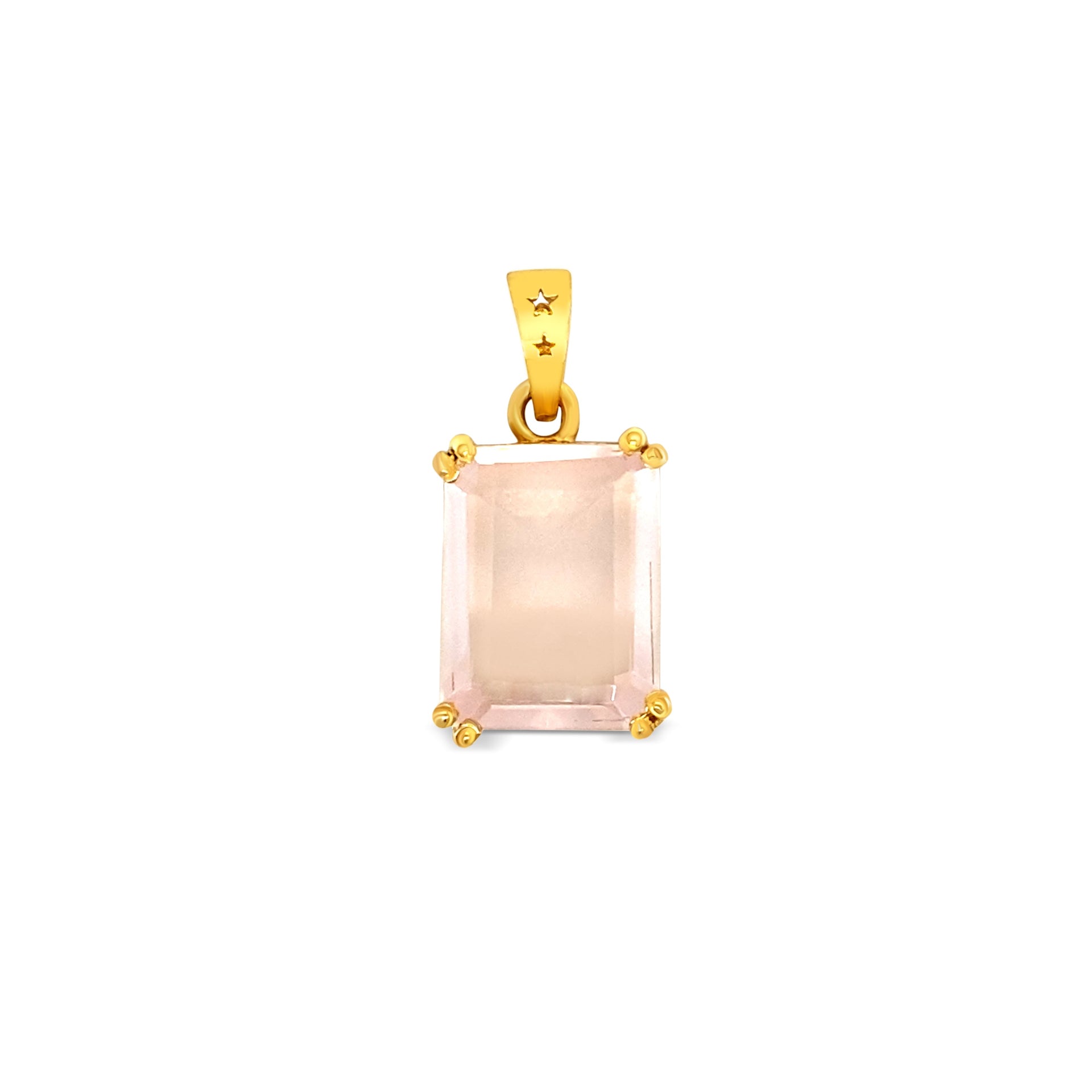 Rosings Pendant & Chain - Rose Quartz