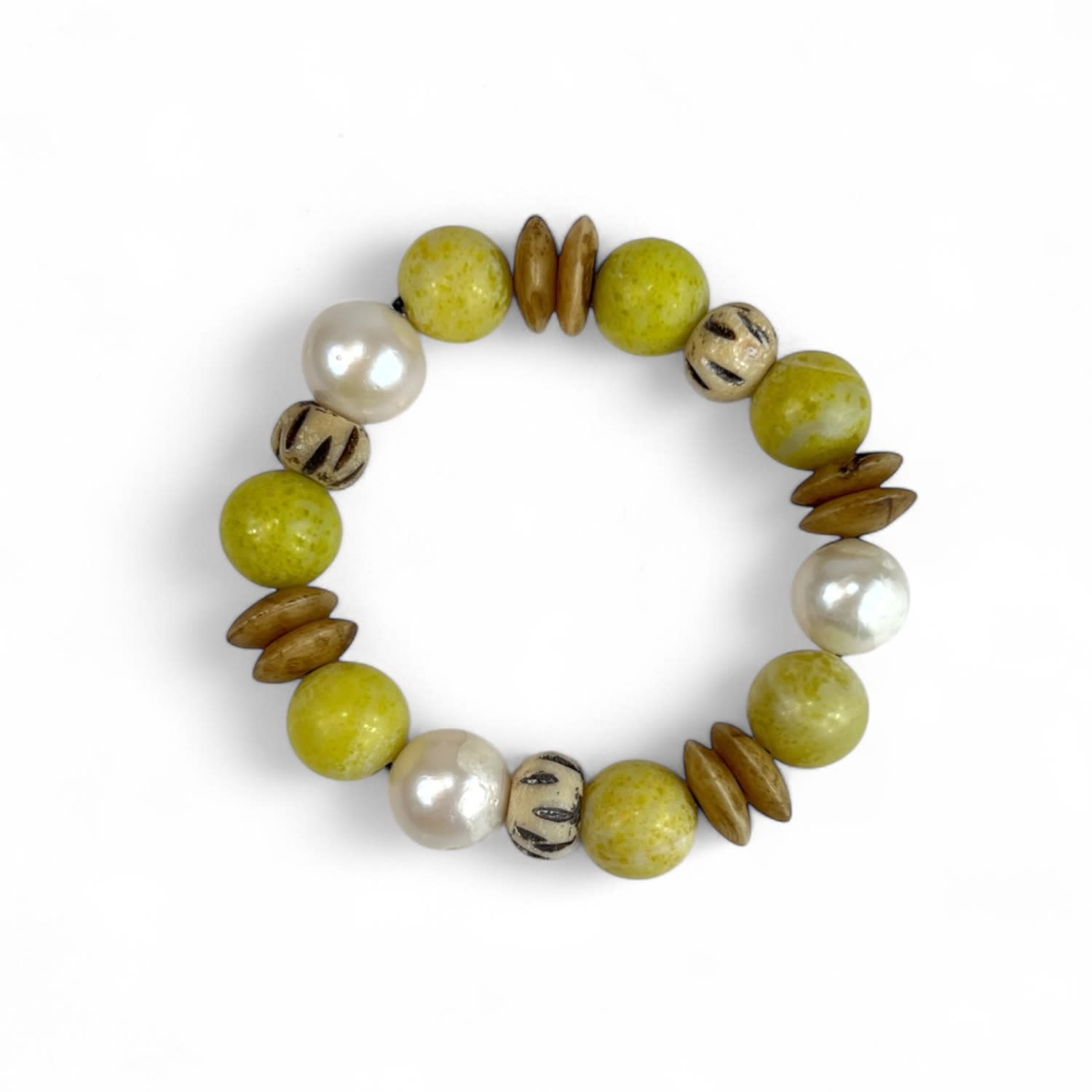 Rossano Jasper & Pearl Beaded Bracelet