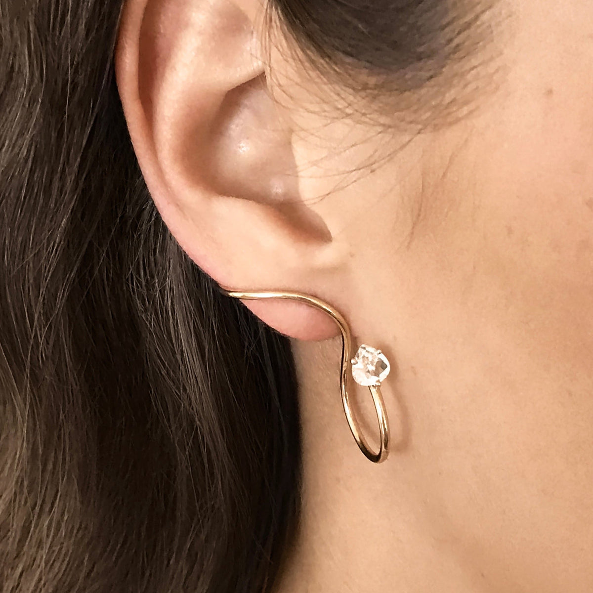 PETITE ROUND DROP EARRING