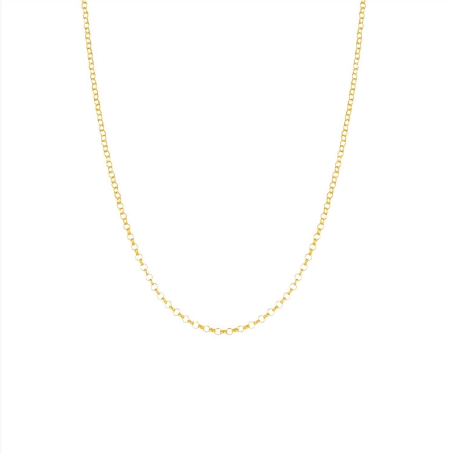 Round Hoops Gold Chain Necklace