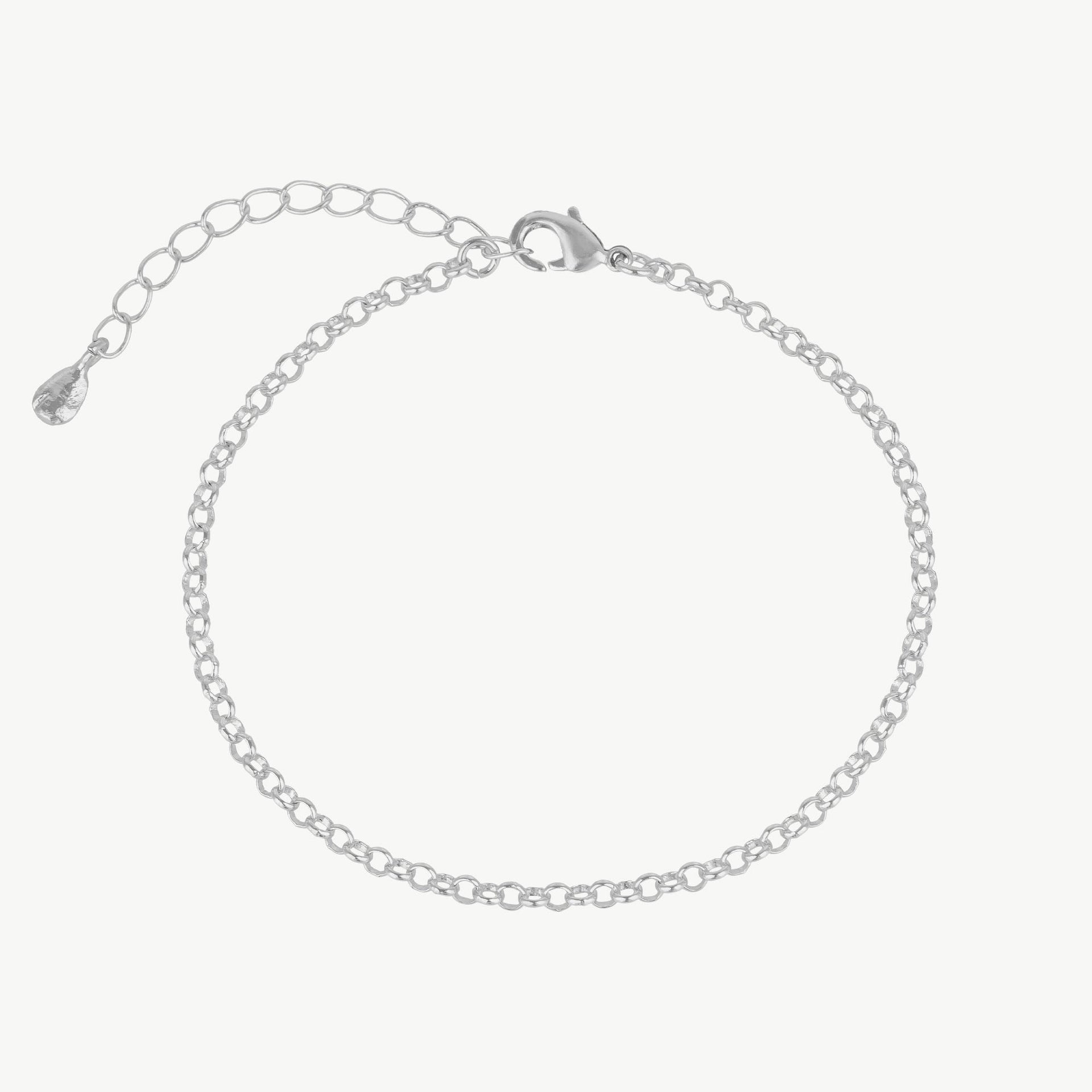Round Link Belcher Chain Silver Bracelet
