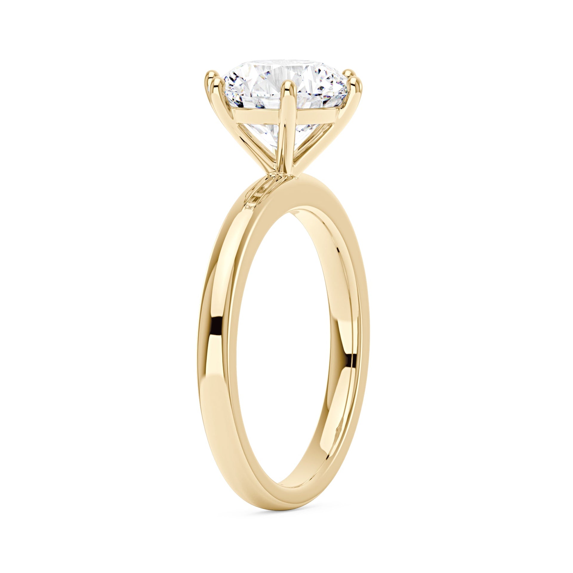 3 Carat Round Moissanite Solitaire Engagement Ring