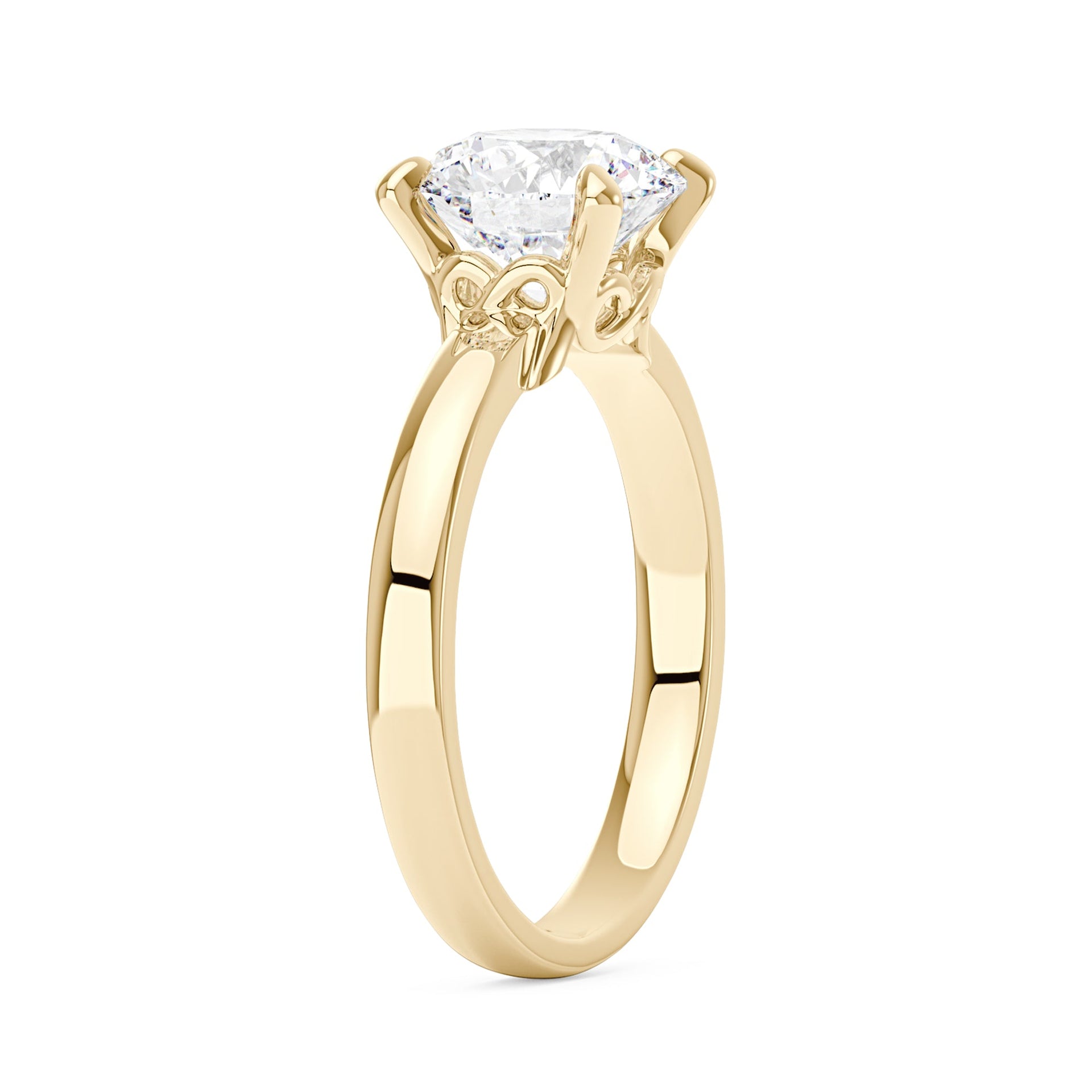 2 Carat Round Moissanite Solitaire Ring
