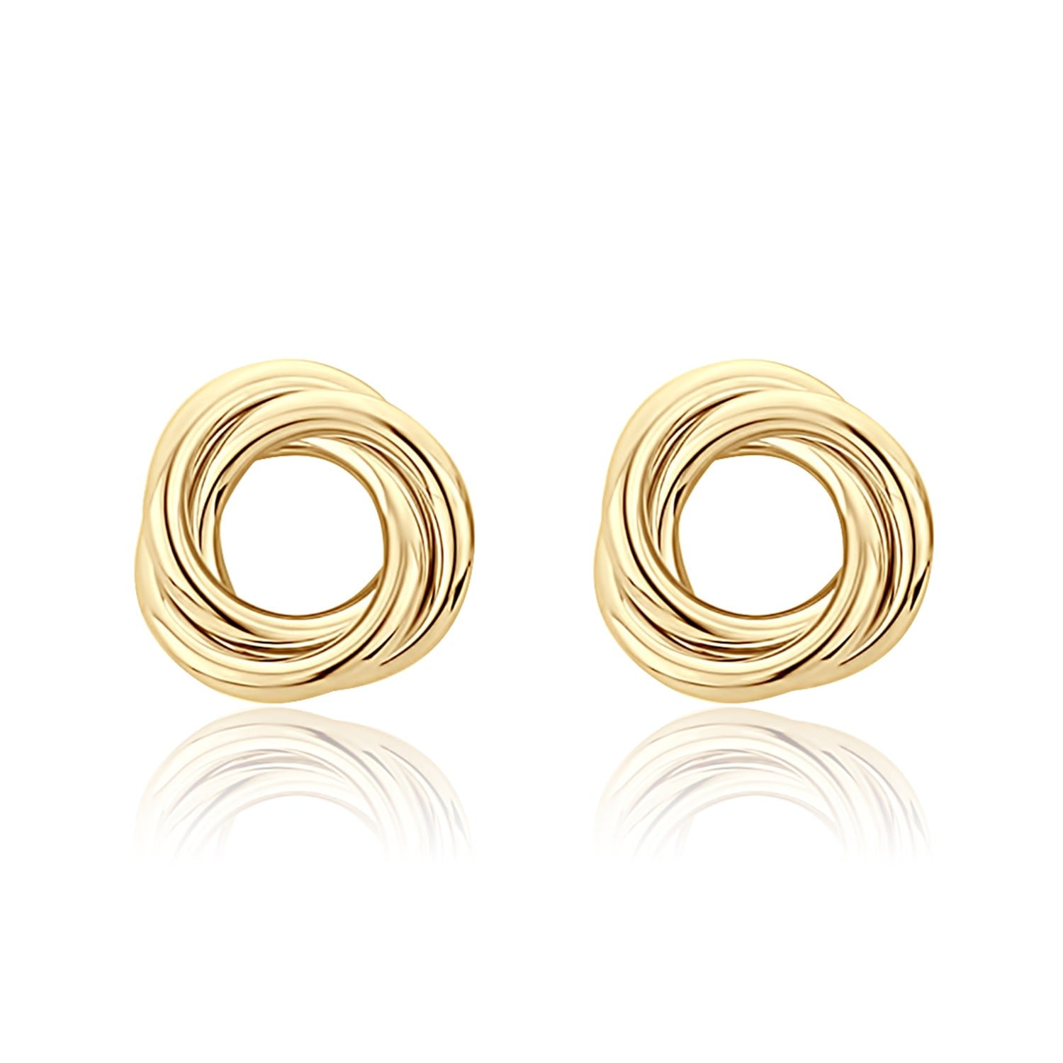 Round Twist Hoop Earrings - Gold