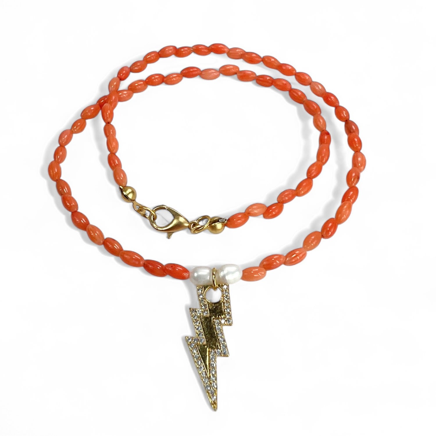 Roxy Coral Beaded Necklace