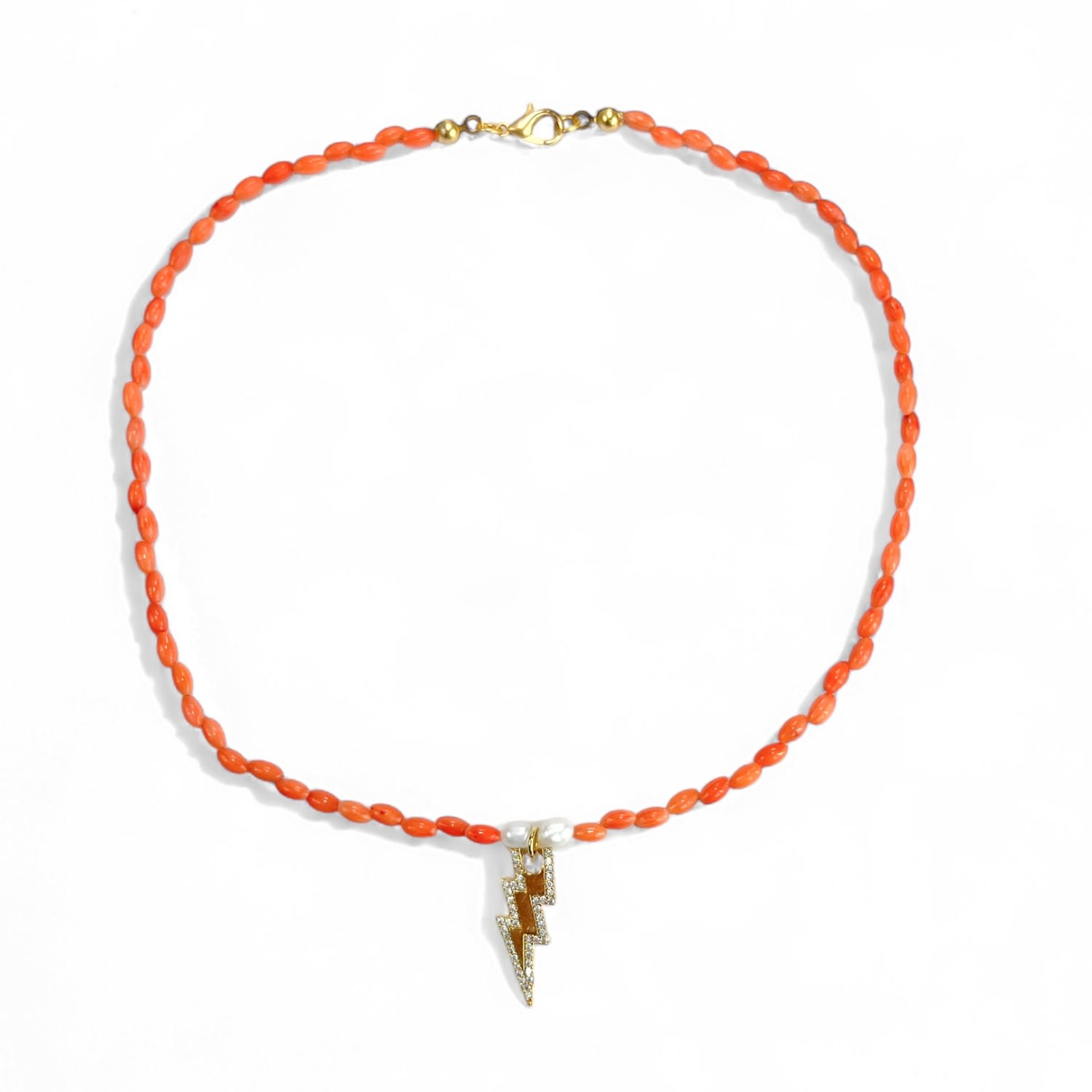 Roxy Coral Beaded Necklace