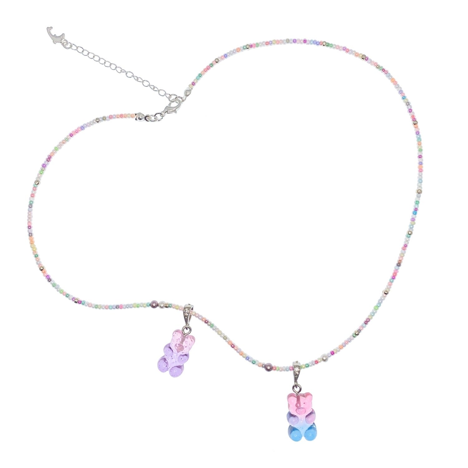 Duotone Gummy Bear Beads Necklace