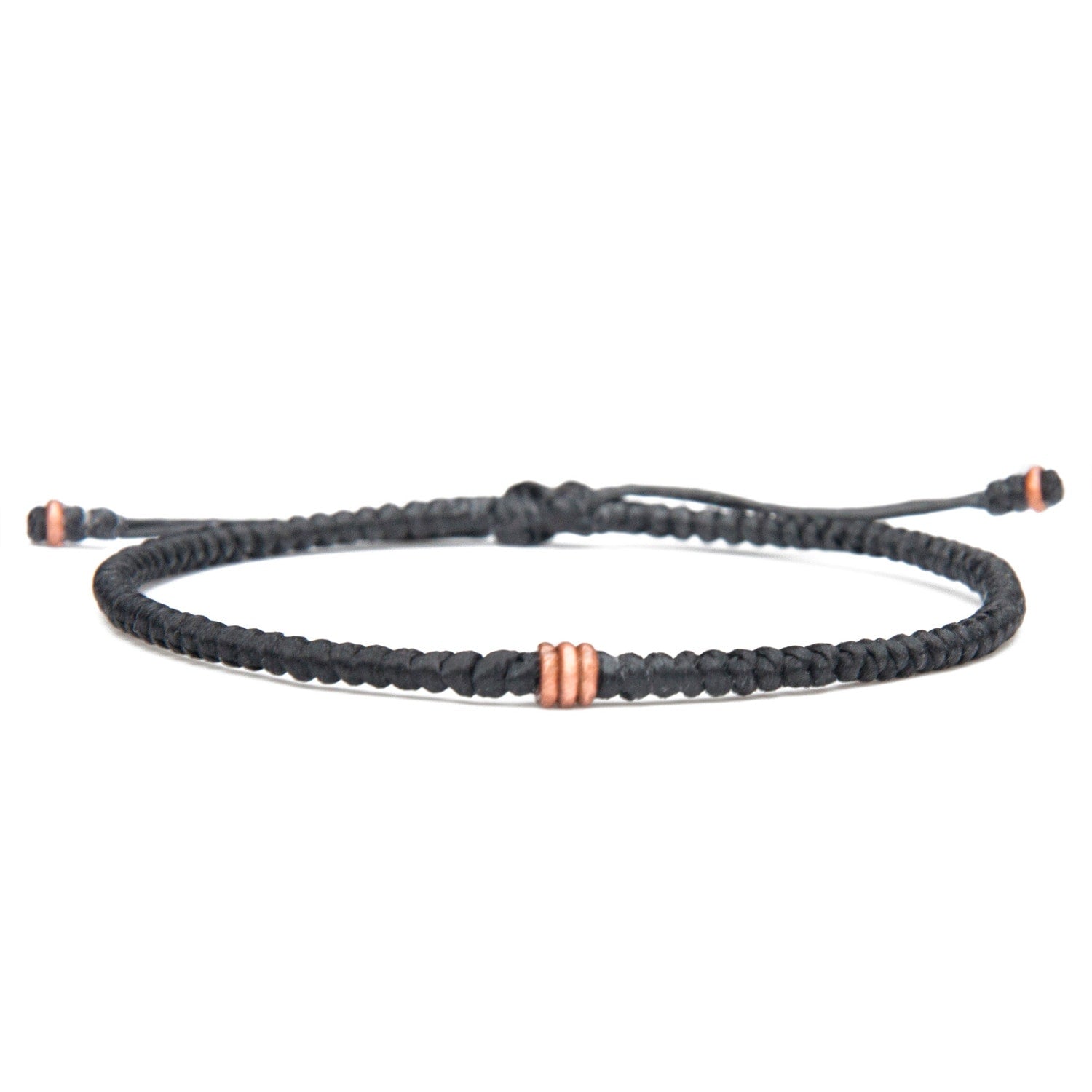 Pure Copper Rounded Black Women Bracelet - Black