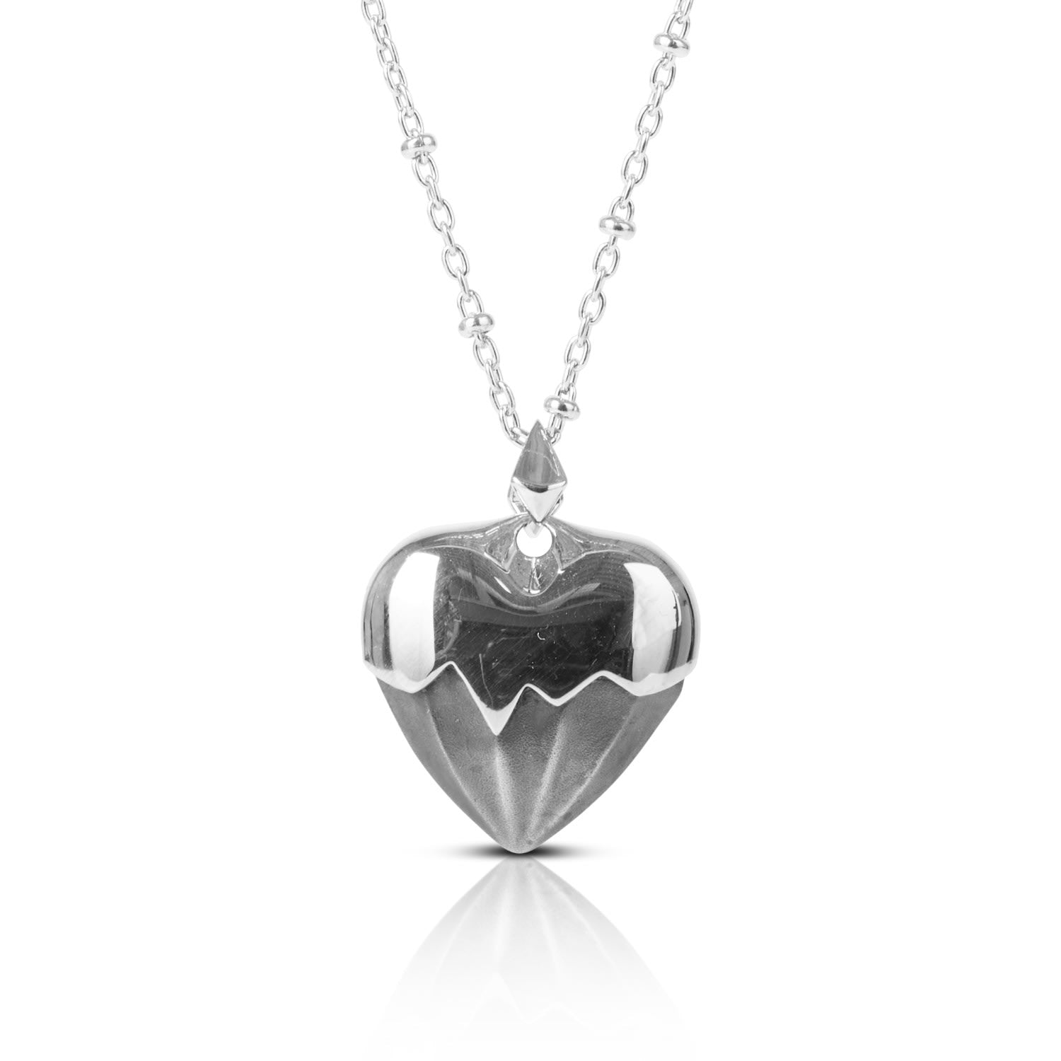 Black Heart Pendant Silver