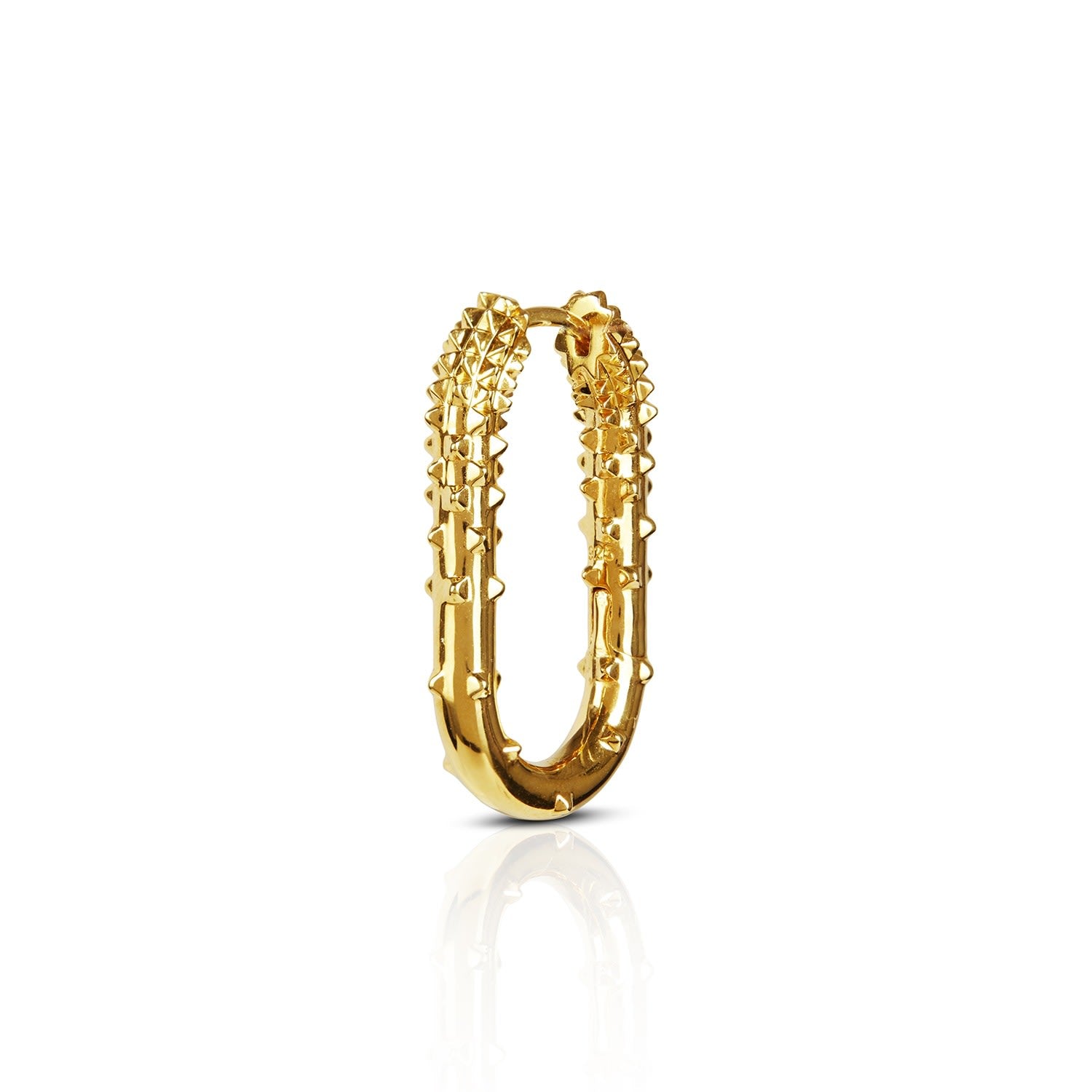 Rectangle Hoop Earring - Gold